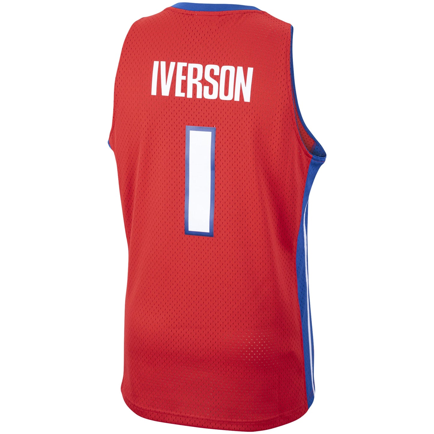 Men's Detroit Pistons Allen Iverson Mitchell & Ness Red 2008/09 Hardwood Classics Swingman Jersey