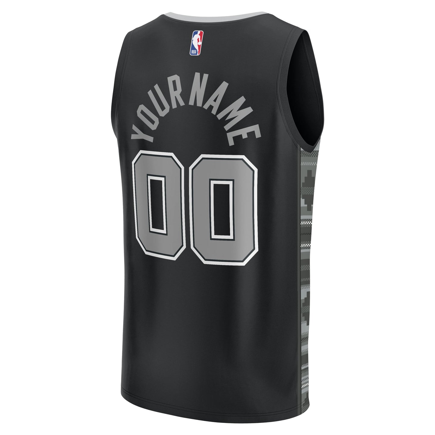 Men's San Antonio Spurs Fanatics Black Fast Break Custom Replica Jersey - Statement Edition