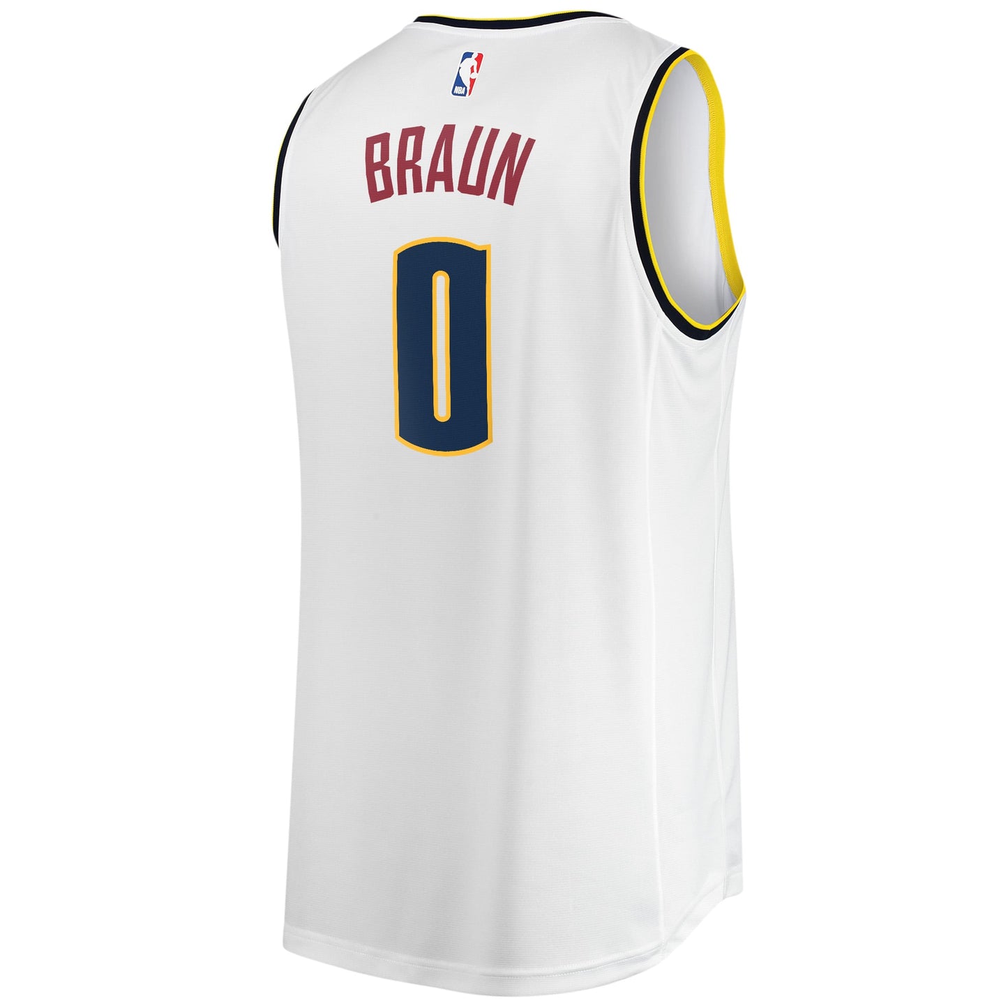 Men's Denver Nuggets Christian Braun Fanatics White Fast Break Player Jersey - Association Edition