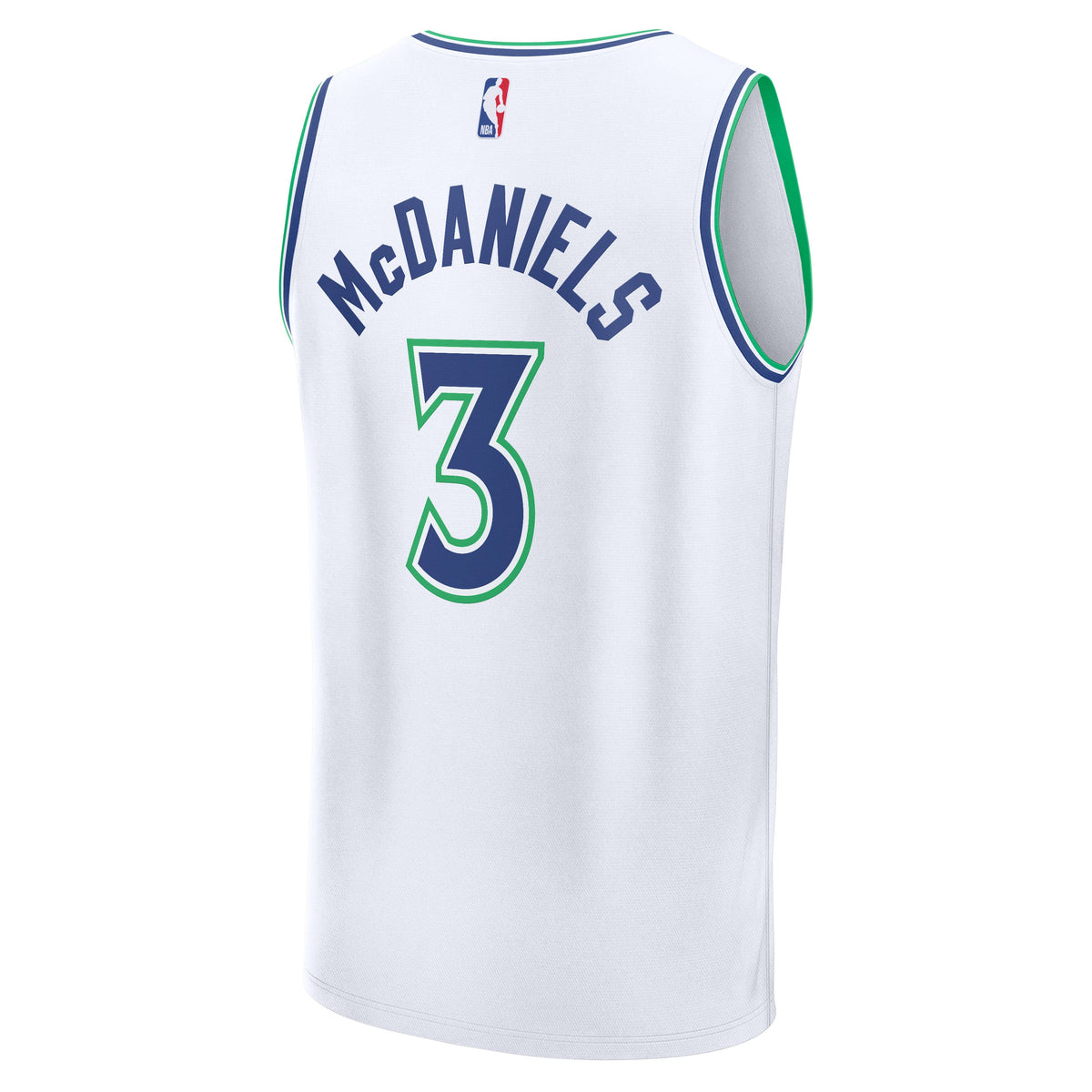 Men's Minnesota Timberwolves Jaden McDaniels Fanatics White Fast Break Jersey - Association Edition