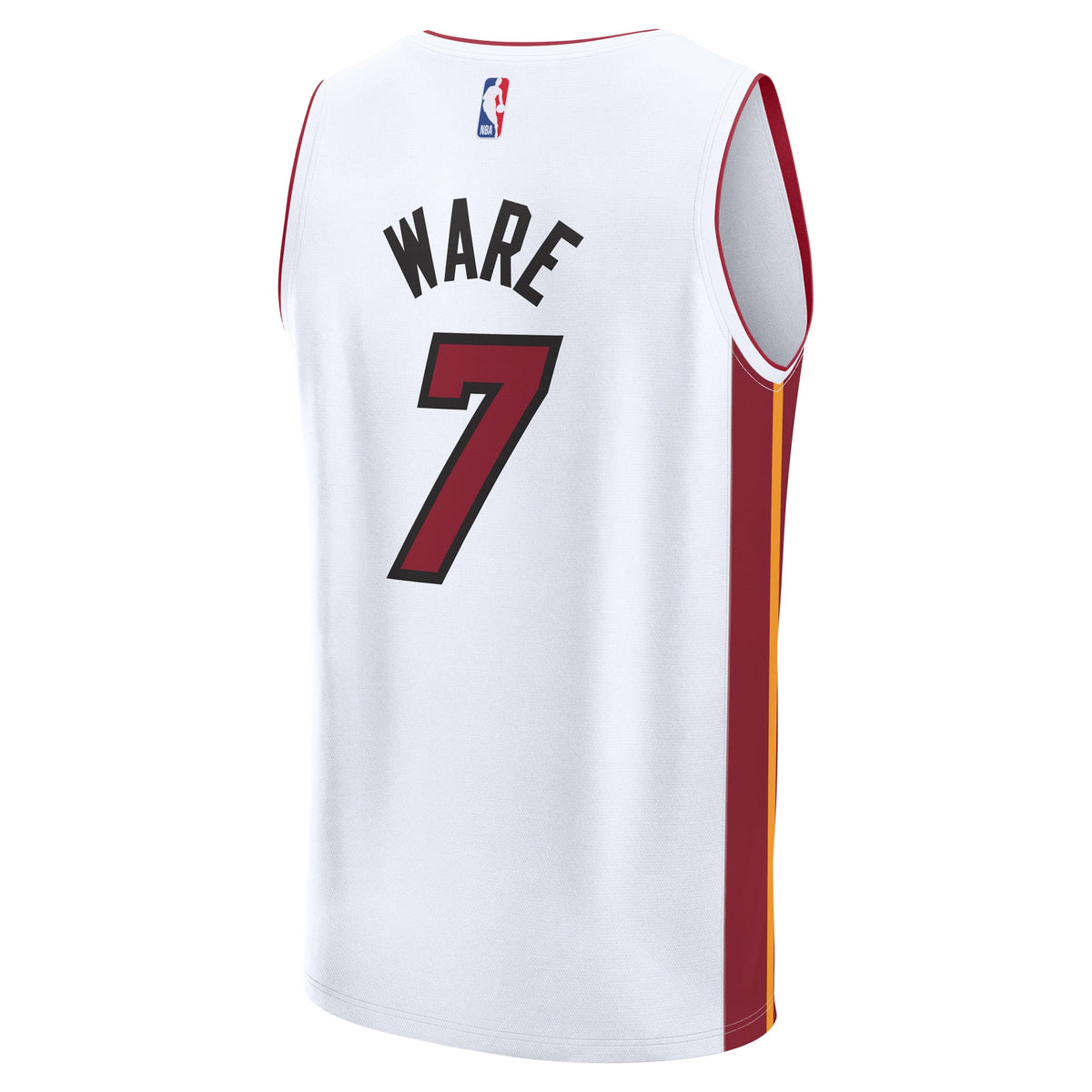 Men's Miami Heat Kel'el Ware Fanatics White Fast Break Replica Player Jersey - Association Edition