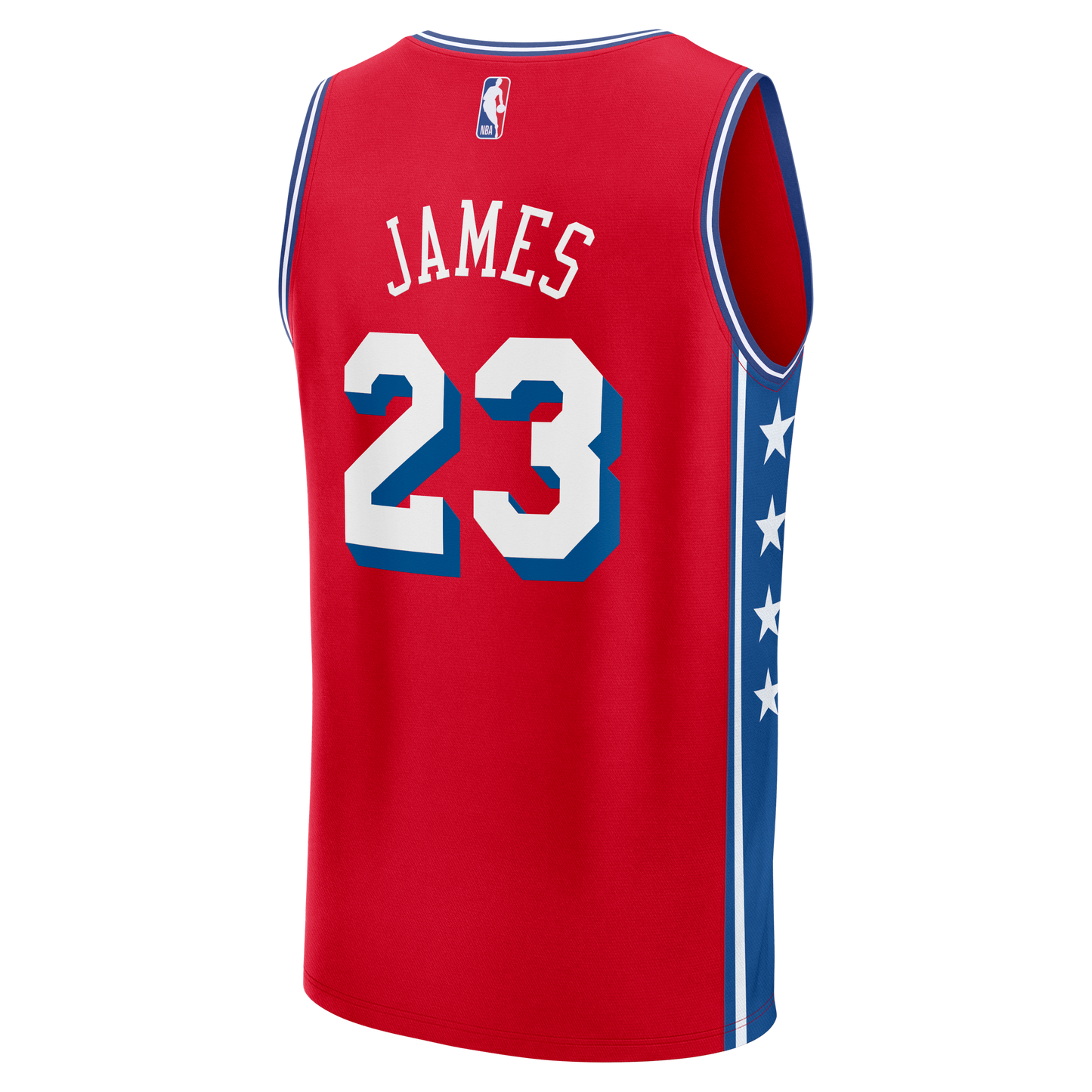Men's Philadelphia 76ers LeBron James Fanatics Red Fast Break Jersey - Statement Edition