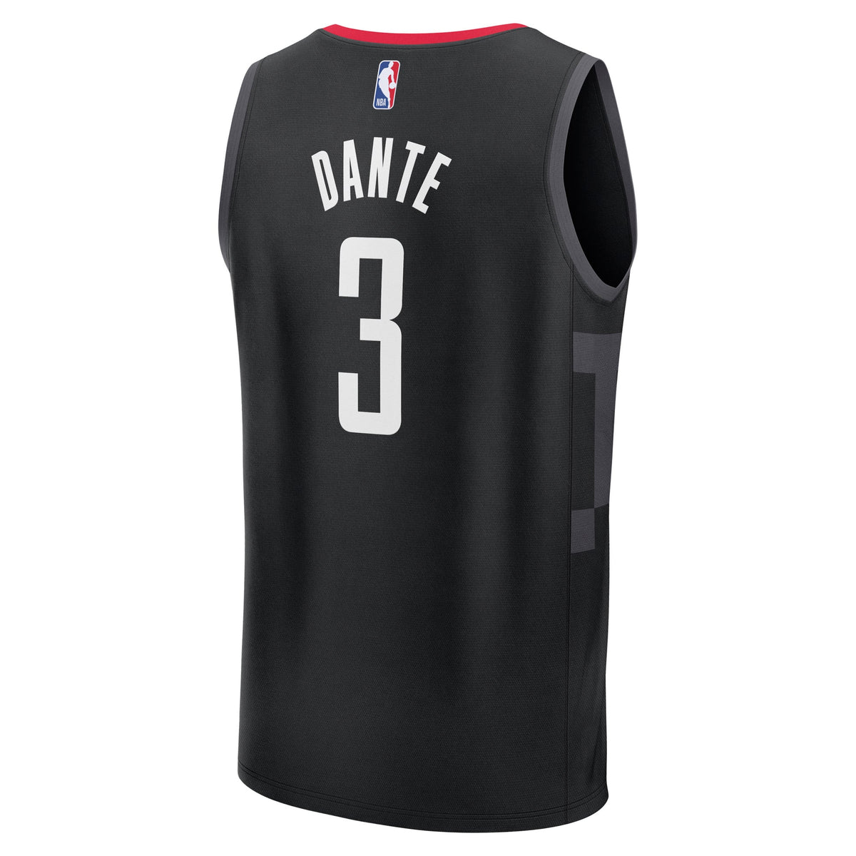 Men's Houston Rockets N'Faly Dante Fanatics Black Fast Break Replica Player Jersey - Statement Edition