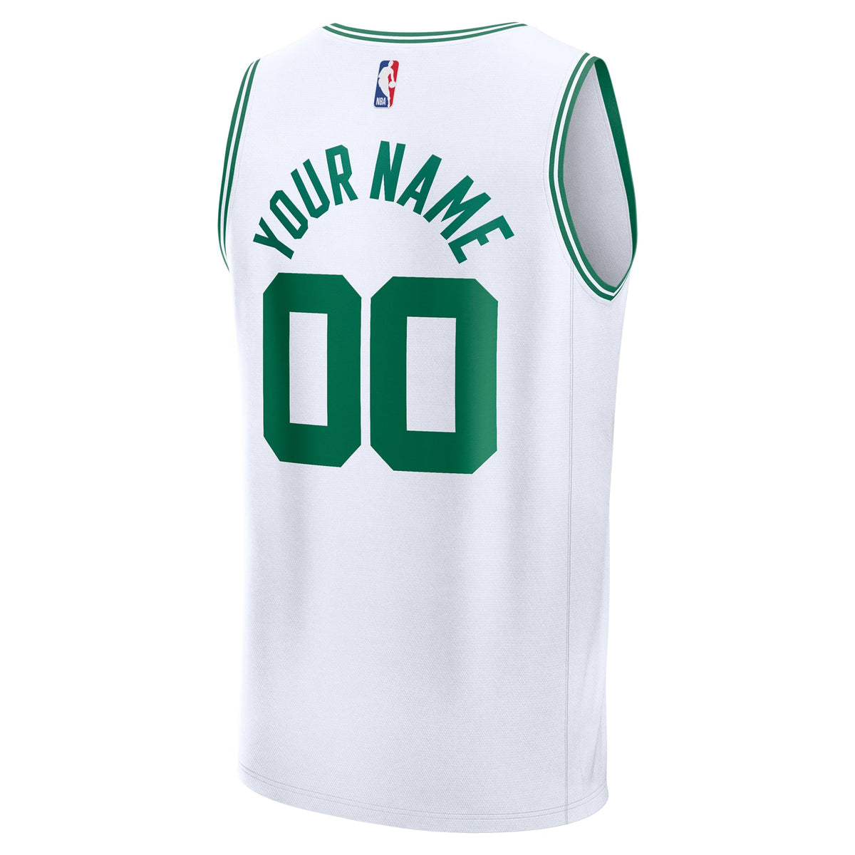 Men's Boston Celtics Fanatics White Fast Break Custom Jersey - Association Edition
