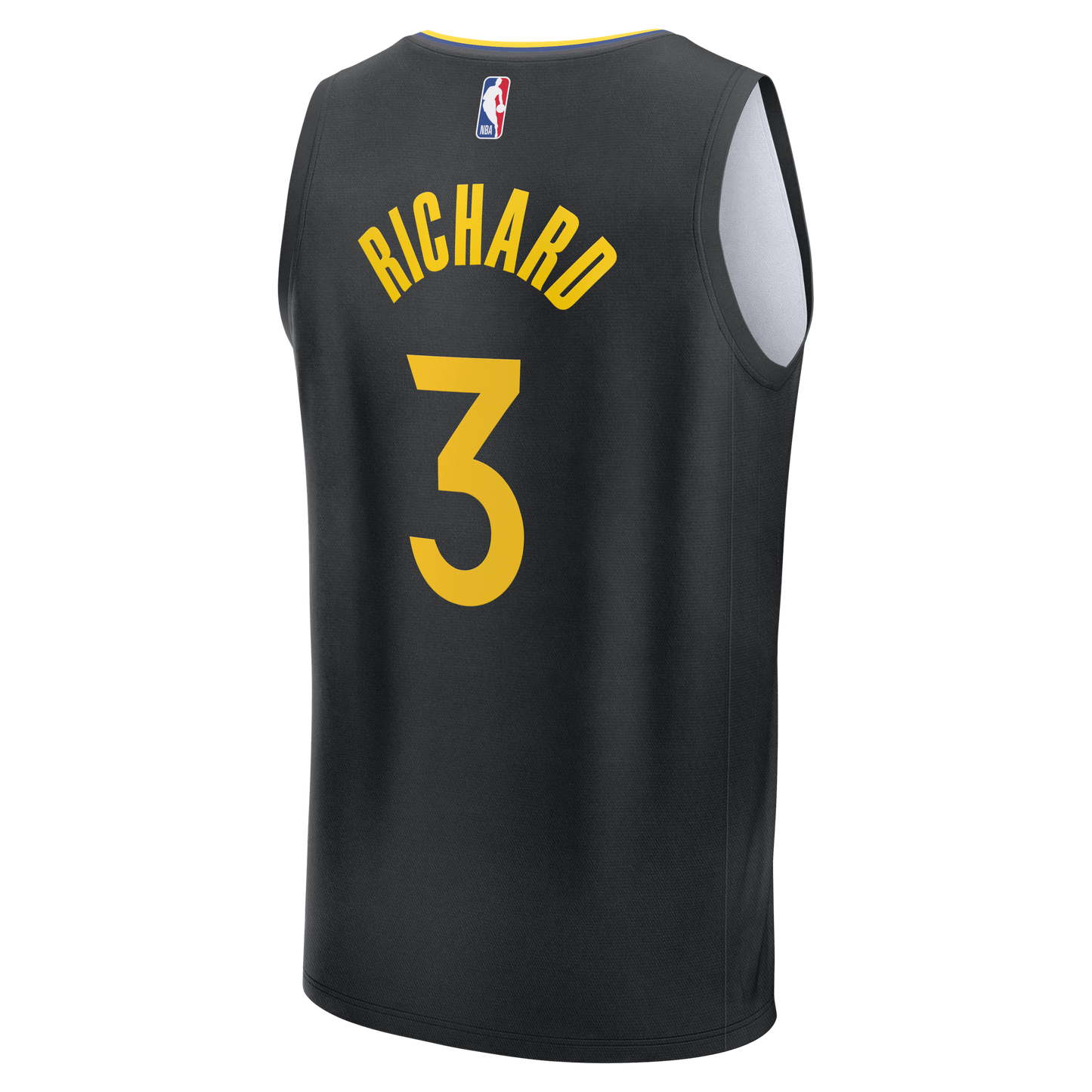 Men's Golden State Warriors Will Richard Fanatics Black Fast Break Replica Player Jersey - Statement Edition