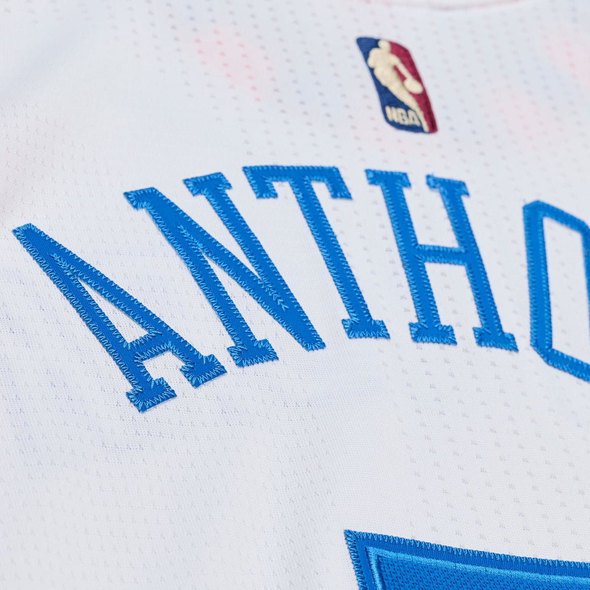Men's New York Knicks Carmelo Anthony Mitchell & Ness White 2015-16 Hardwood Classics Authentic Jersey