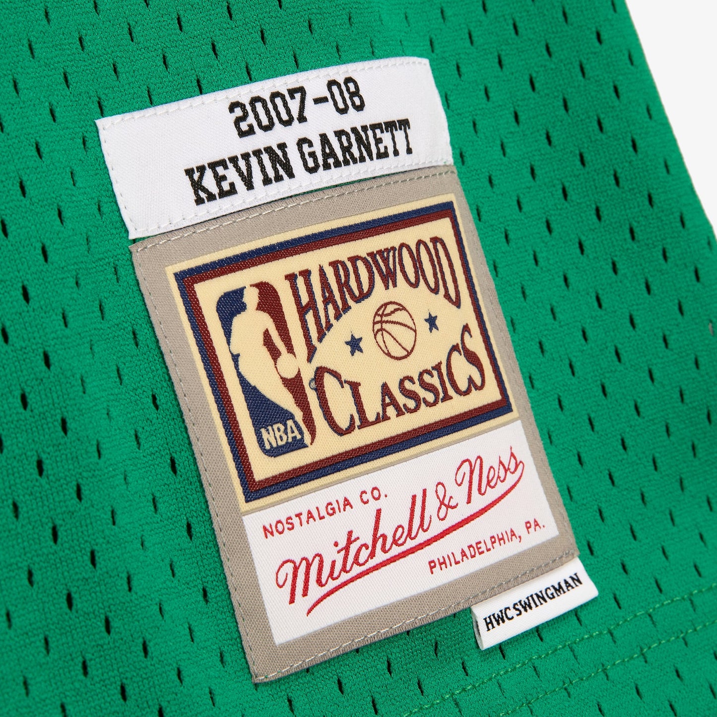 Men's Boston Celtics Kevin Garnett Mitchell & Ness Kelly Green 2007-08 Hardwood Classics Swingman Jersey