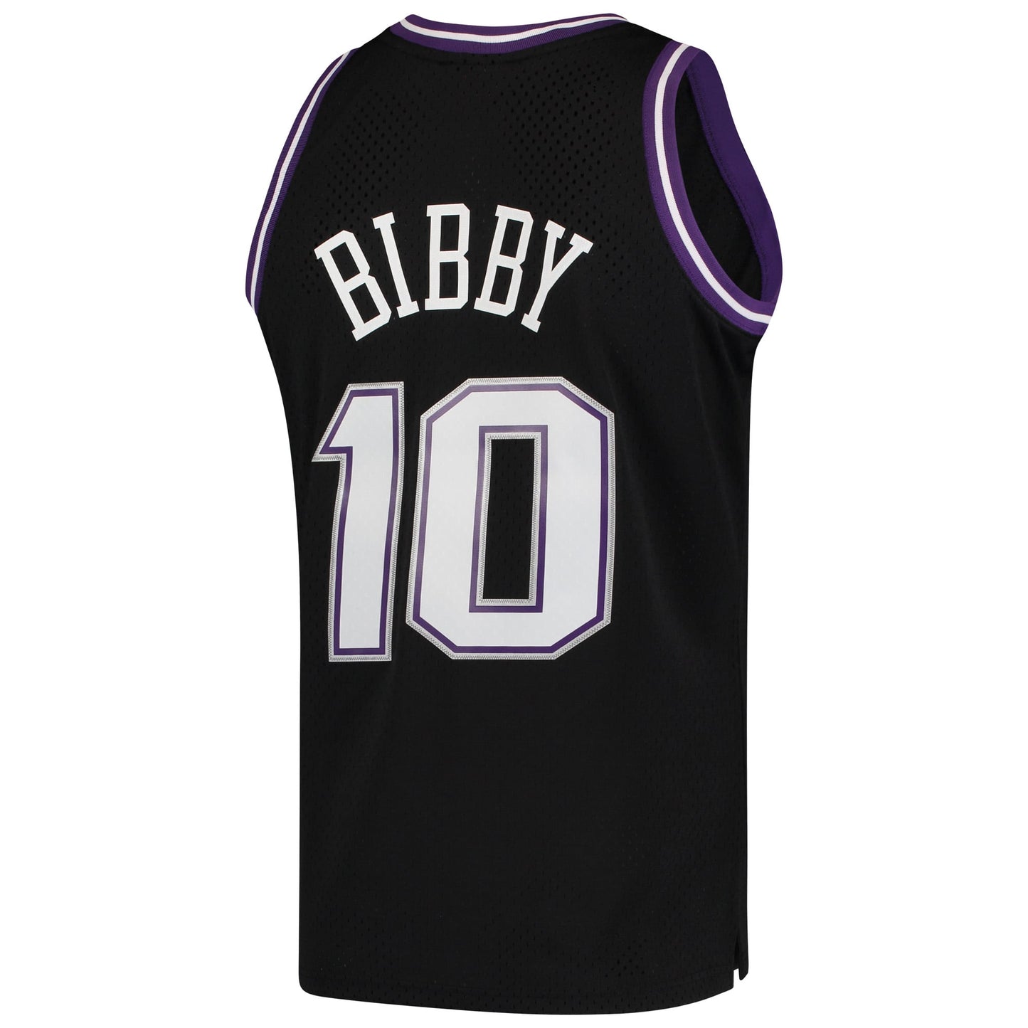 Men's Sacramento Kings Mike Bibby Mitchell & Ness Black Hardwood Classics Swingman Jersey