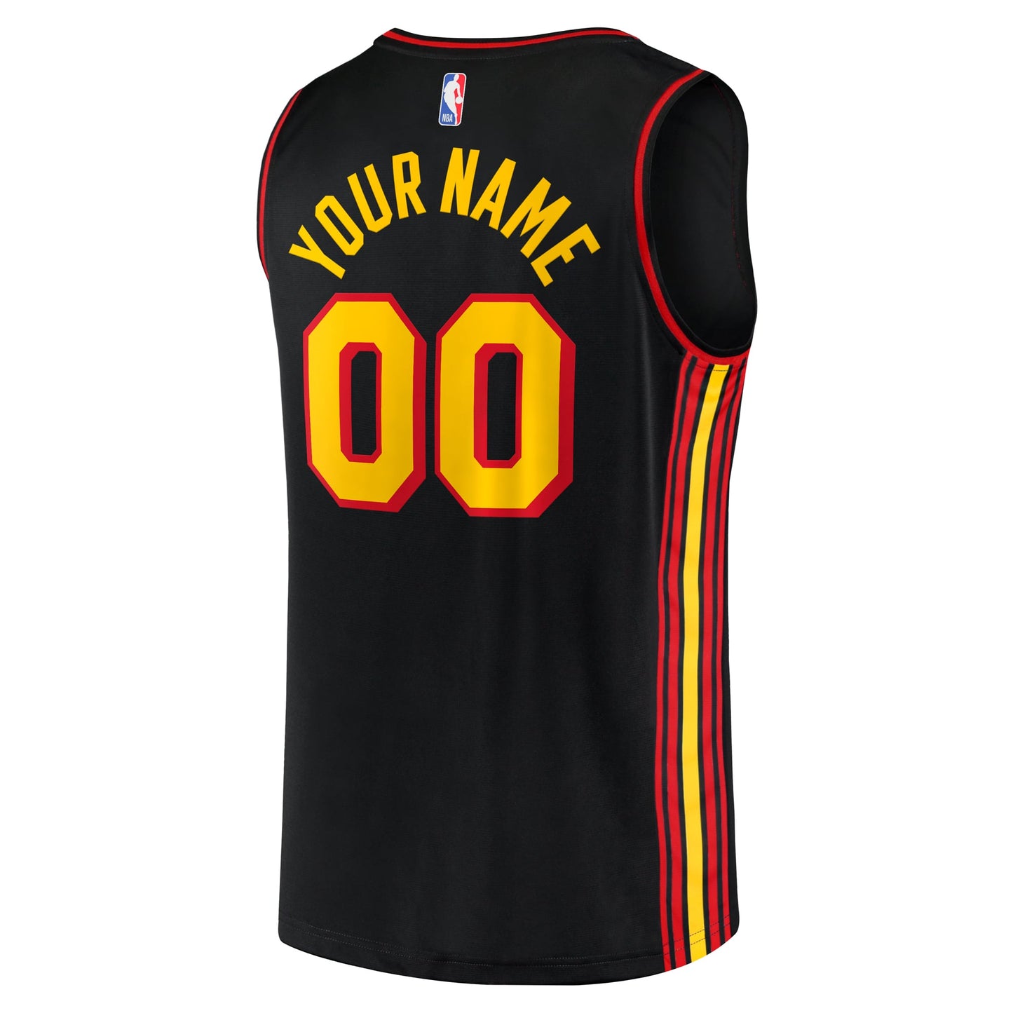 Youth Atlanta Hawks Fanatics Black Fast Break Replica Custom Jersey - Statement Edition