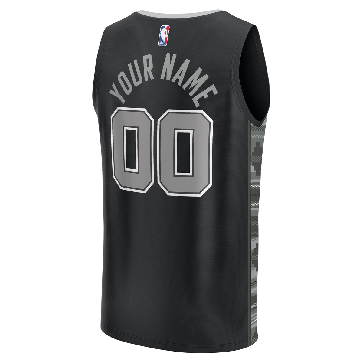 Youth San Antonio Spurs Fanatics Black Fast Break Replica Custom Jersey - Statement Edition