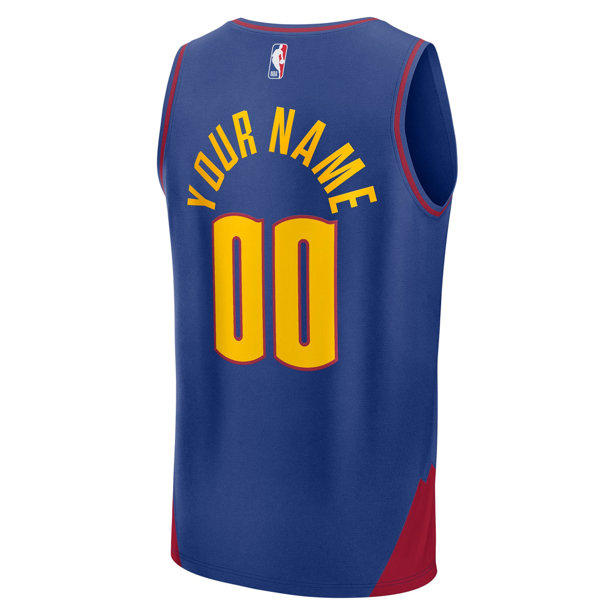 Youth Denver Nuggets Fanatics Blue Fast Break Custom Replica Jersey - Statement Edition
