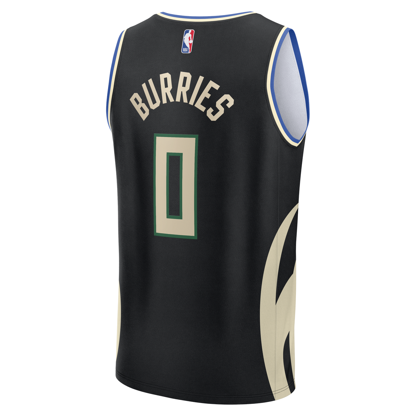 Youth Milwaukee Bucks Brayden Burries Fanatics Black Fast Break Replica Jersey - Statement Edition