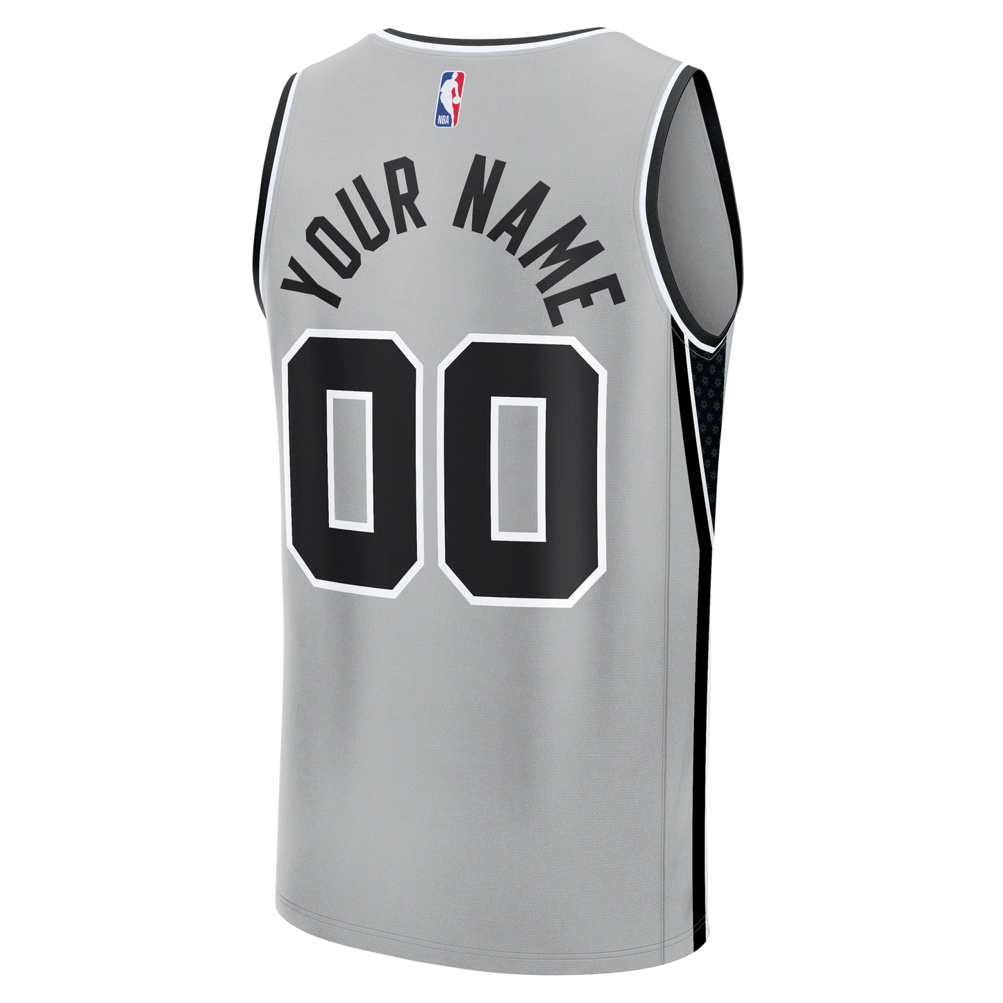 Youth San Antonio Spurs Fanatics Silver Fast Break Custom Jersey - Statement Edition