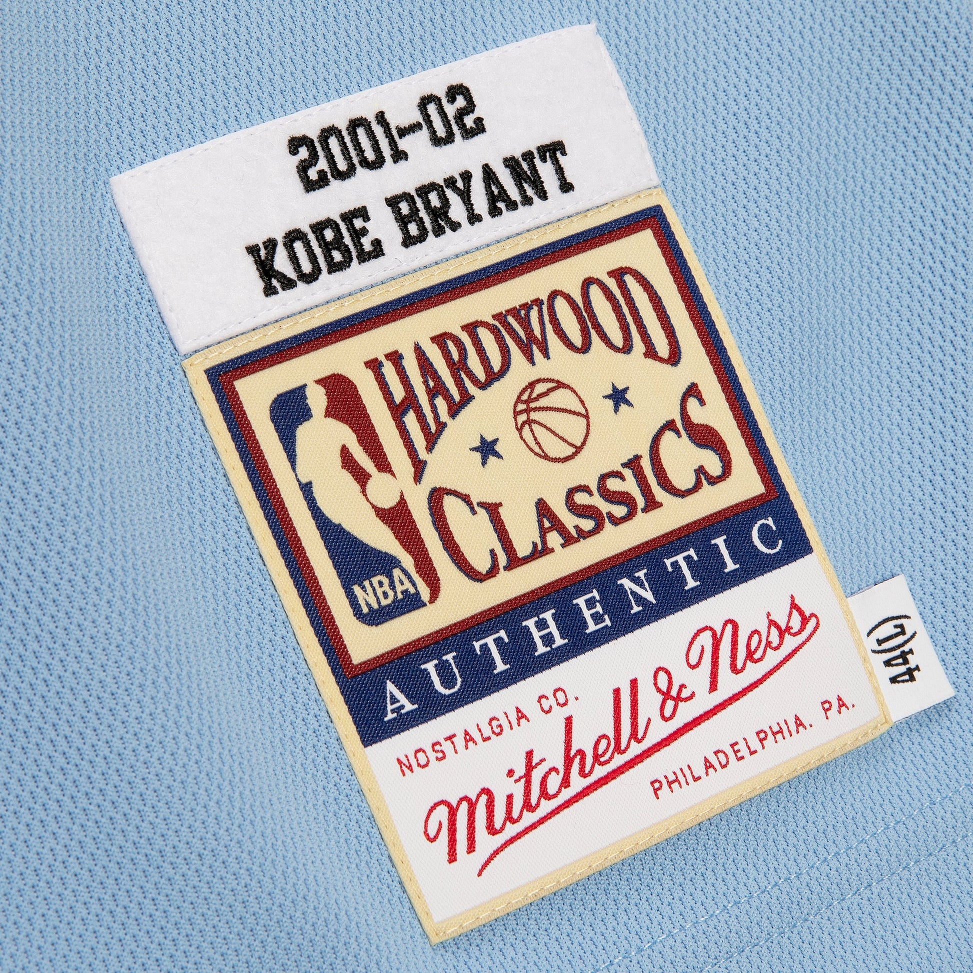 Men's Los Angeles Lakers Kobe Bryant Mitchell & Ness Powder Blue 2001/02 Hardwood Classics Authentic Player Jersey