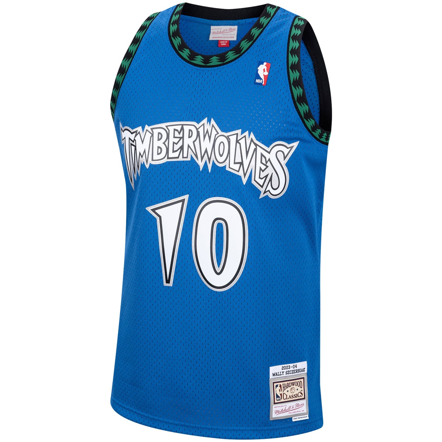 Men's Minnesota Timberwolves Wally Szczerbiak Mitchell & Ness Blue 2003/04 Hardwood Classics Swingman Jersey