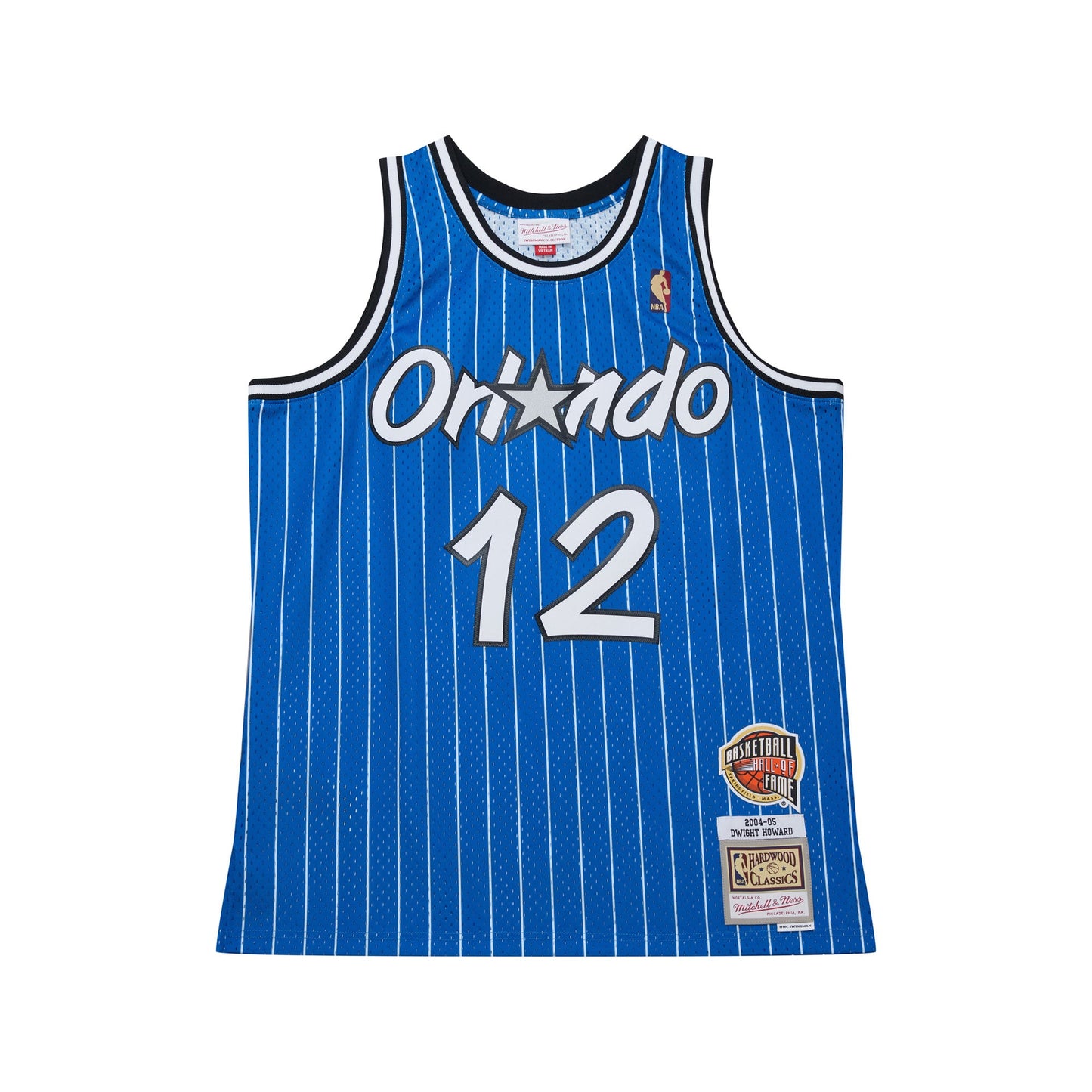 Men's Orlando Magic Dwight Howard Blue 2004/05 Hardwood Classics Hall of Fame Swingman Jersey