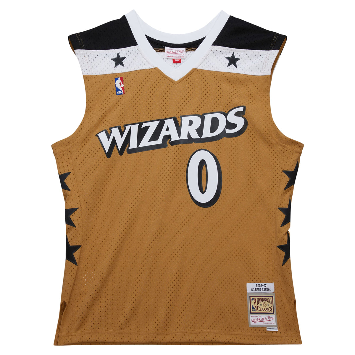 Men's Washington Wizards Gilbert Arenas Mitchell & Ness Gold 2006/07 Hardwood Classics Swingman Jersey