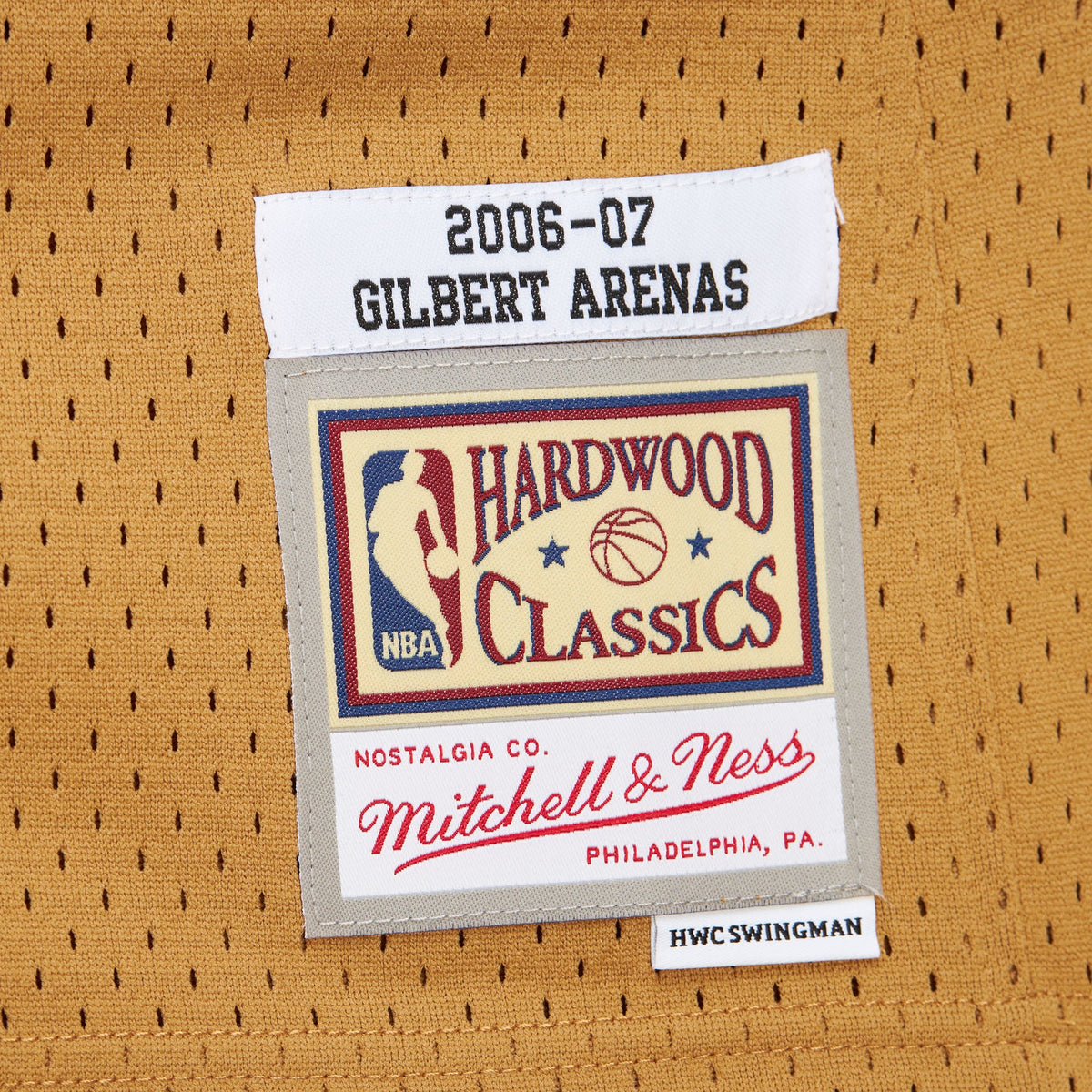 Men's Washington Wizards Gilbert Arenas Mitchell & Ness Gold 2006/07 Hardwood Classics Swingman Jersey