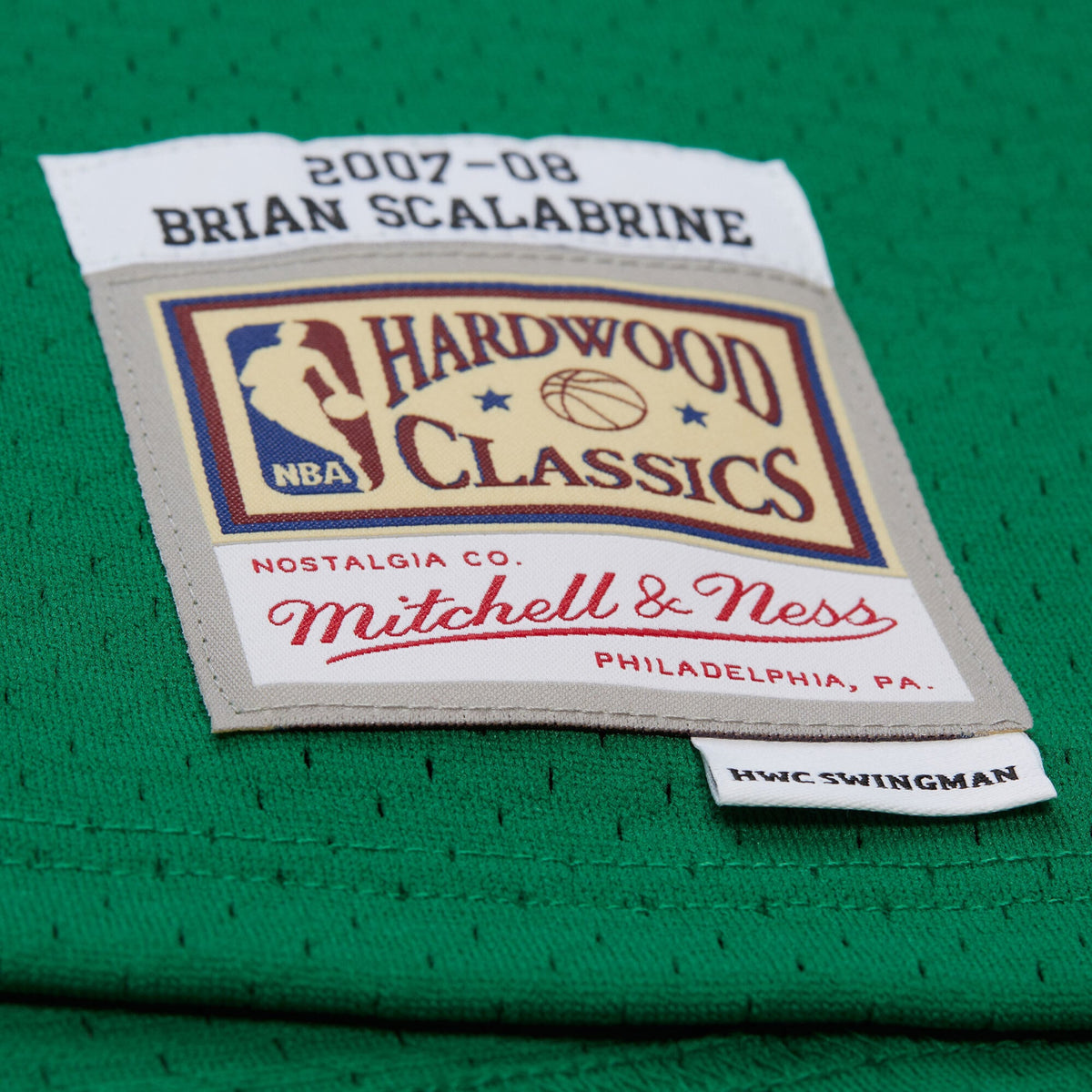 Men's Boston Celtics Brian Scalabrine Mitchell & Ness Kelly Green 2007/08 Hardwood Classics Swingman Jersey