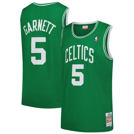 Men's Boston Celtics Kevin Garnett Mitchell & Ness Kelly Green 2007/08 Hardwood Classics Swingman Jersey