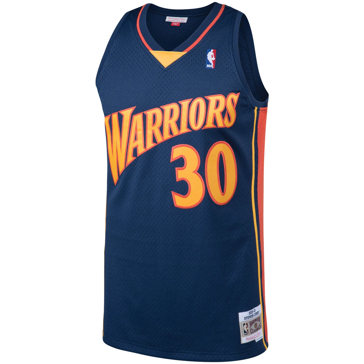 Men's Golden State Warriors Stephen Curry Mitchell & Ness Navy 2009/10 Big & Tall Hardwood Classics Swingman Jersey