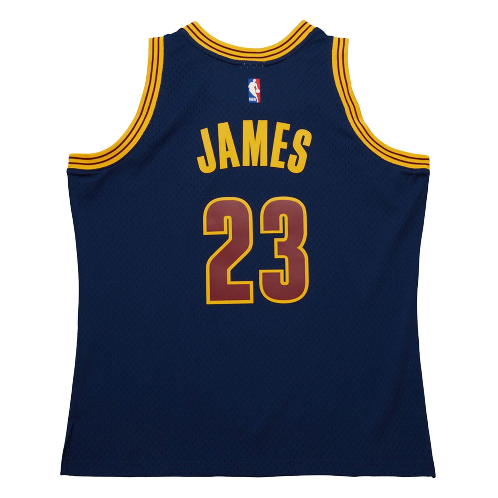 Men's Cleveland Cavaliers LeBron James Mitchell & Ness Navy 2015/16 Hardwood Classics Swingman Jersey