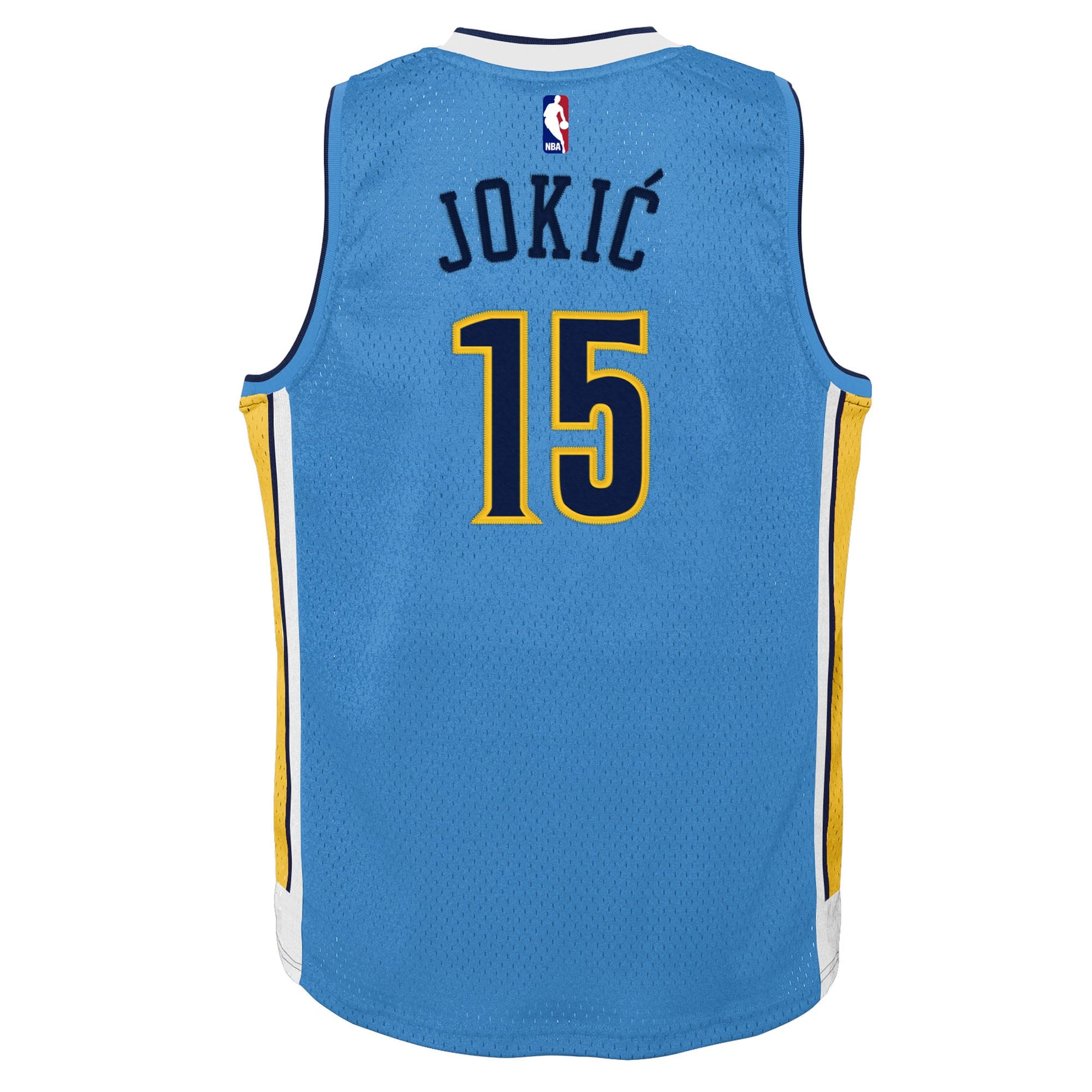 Youth Denver Nuggets Nikola Jokic Mitchell & Ness Light Blue 2016/17 Hardwood Classics Swingman Jersey