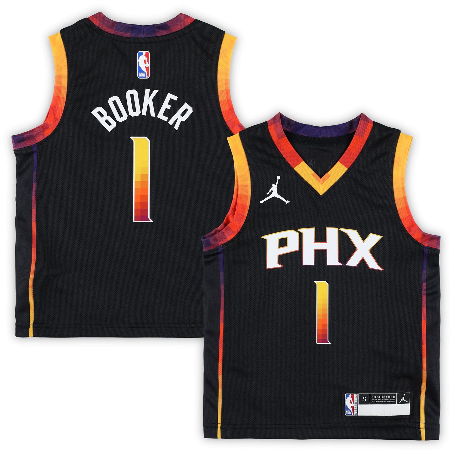 Preschool Phoenix Suns Devin Booker Jordan Brand Black 2022/23 Swingman Jersey - Statement Edition