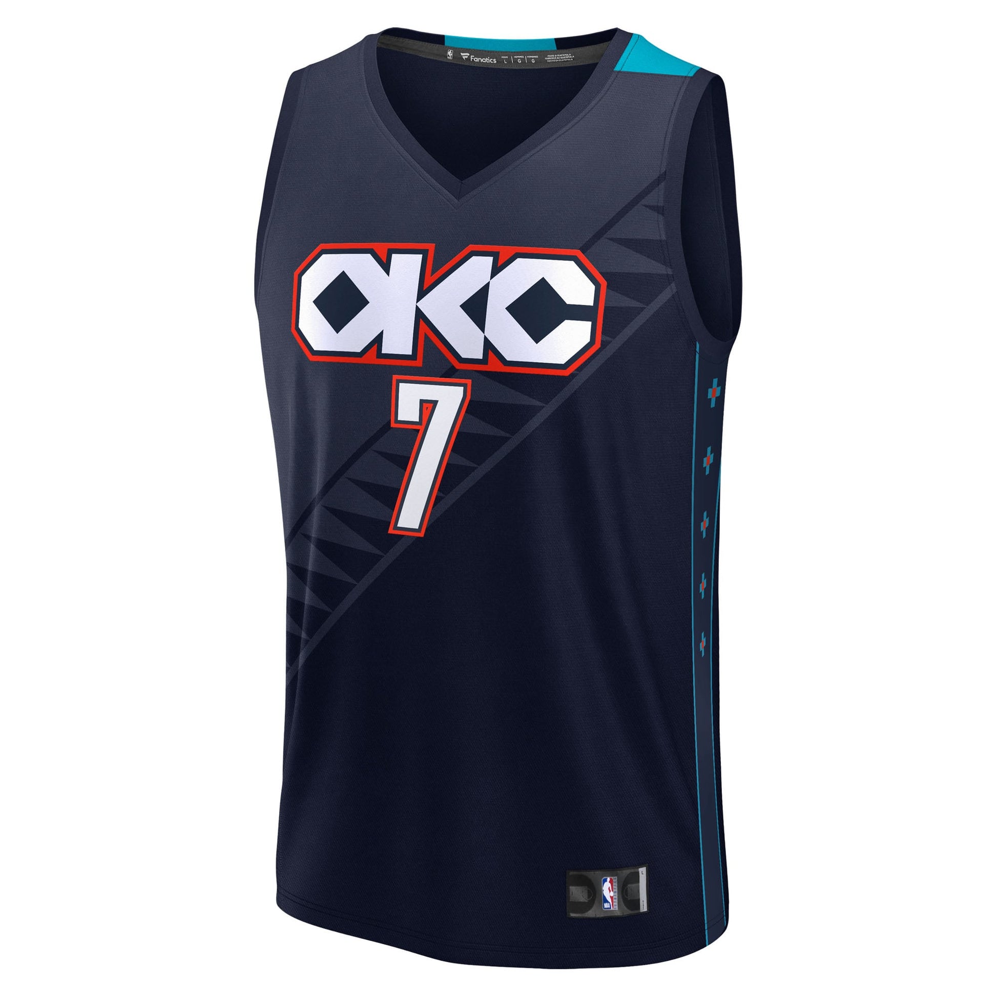 Men's Oklahoma City Thunder Chet Holmgren Fanatics Navy 2025/26 City Edition Fast Break Jersey