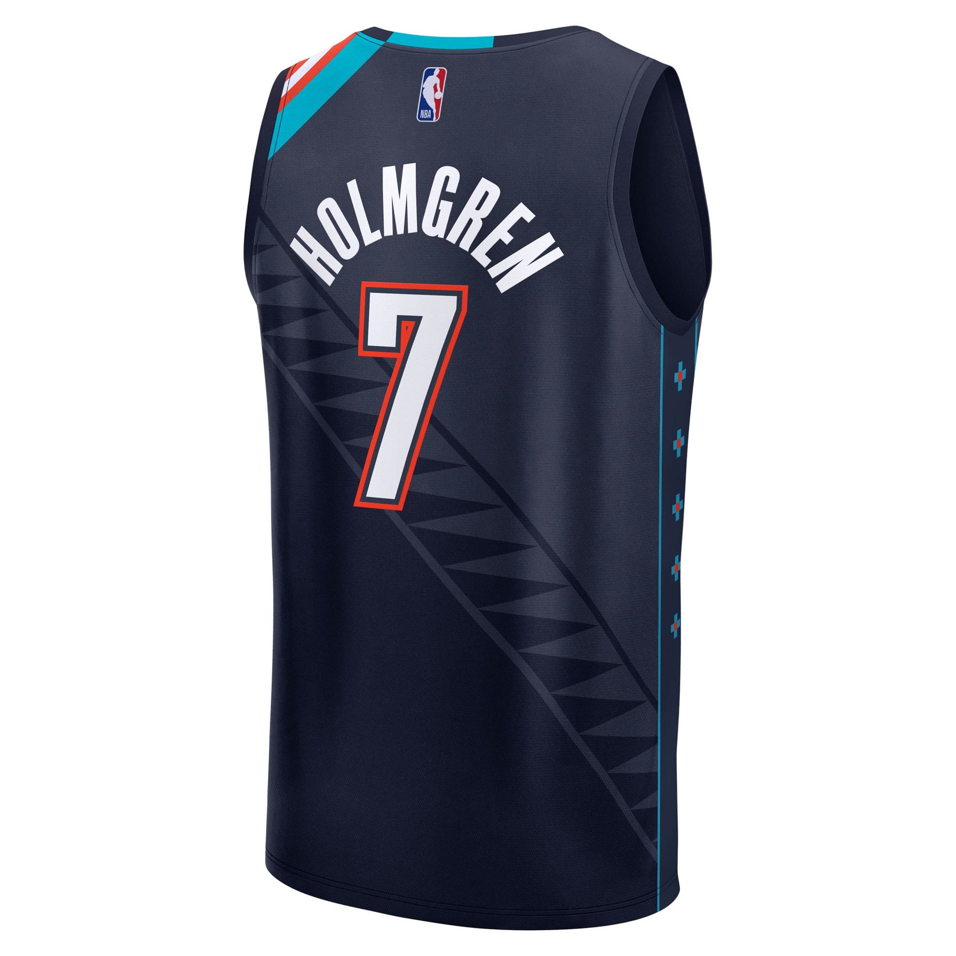 Men's Oklahoma City Thunder Chet Holmgren Fanatics Navy 2025/26 City Edition Fast Break Jersey