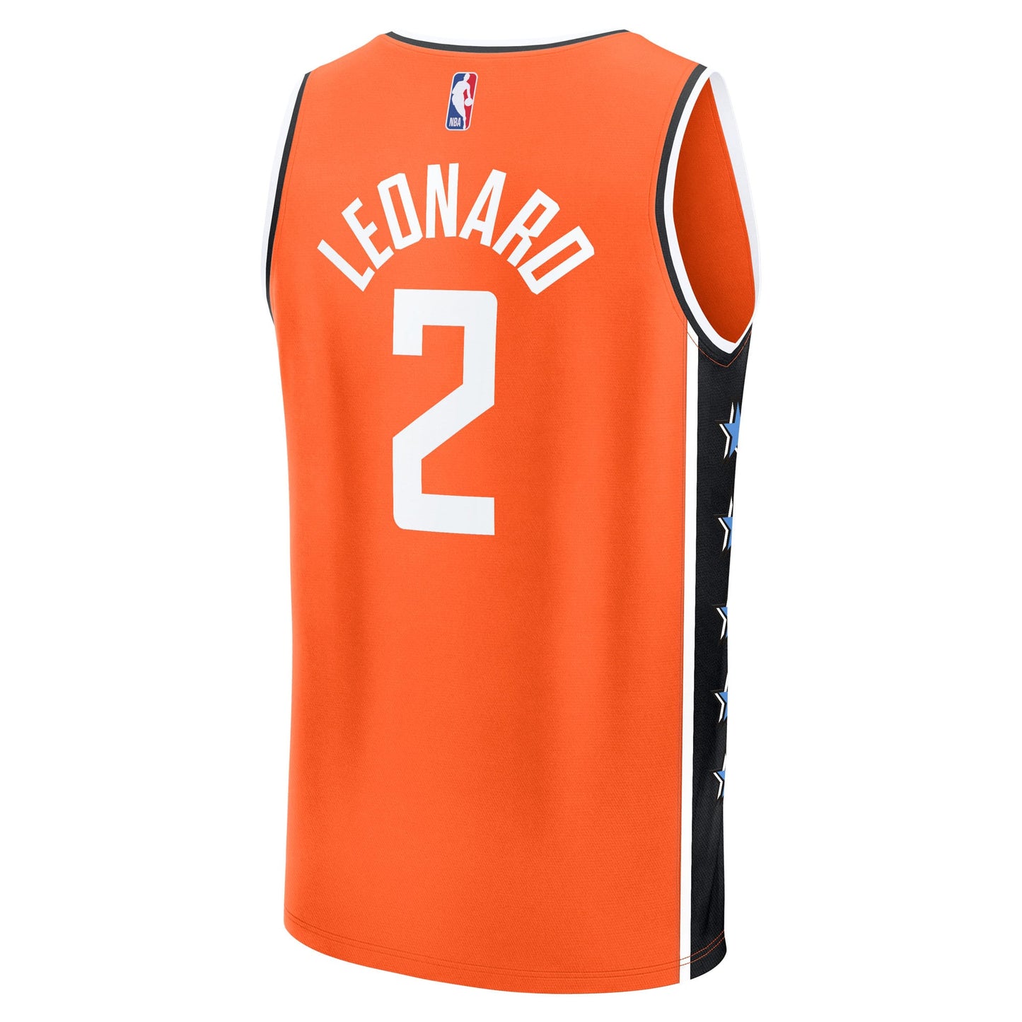 Men's LA Clippers Kawhi Leonard Fanatics Orange 2025/26 City Edition Fast Break Jersey