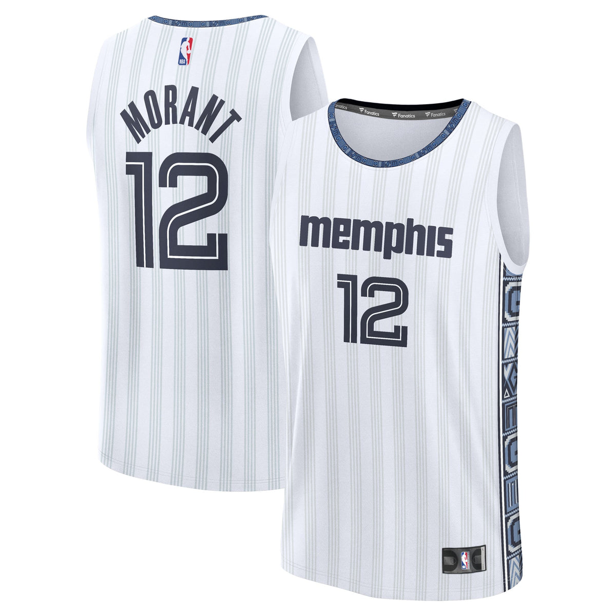 Men's Memphis Grizzlies Ja Morant Fanatics White 2025/26 City Edition Fast Break Jersey