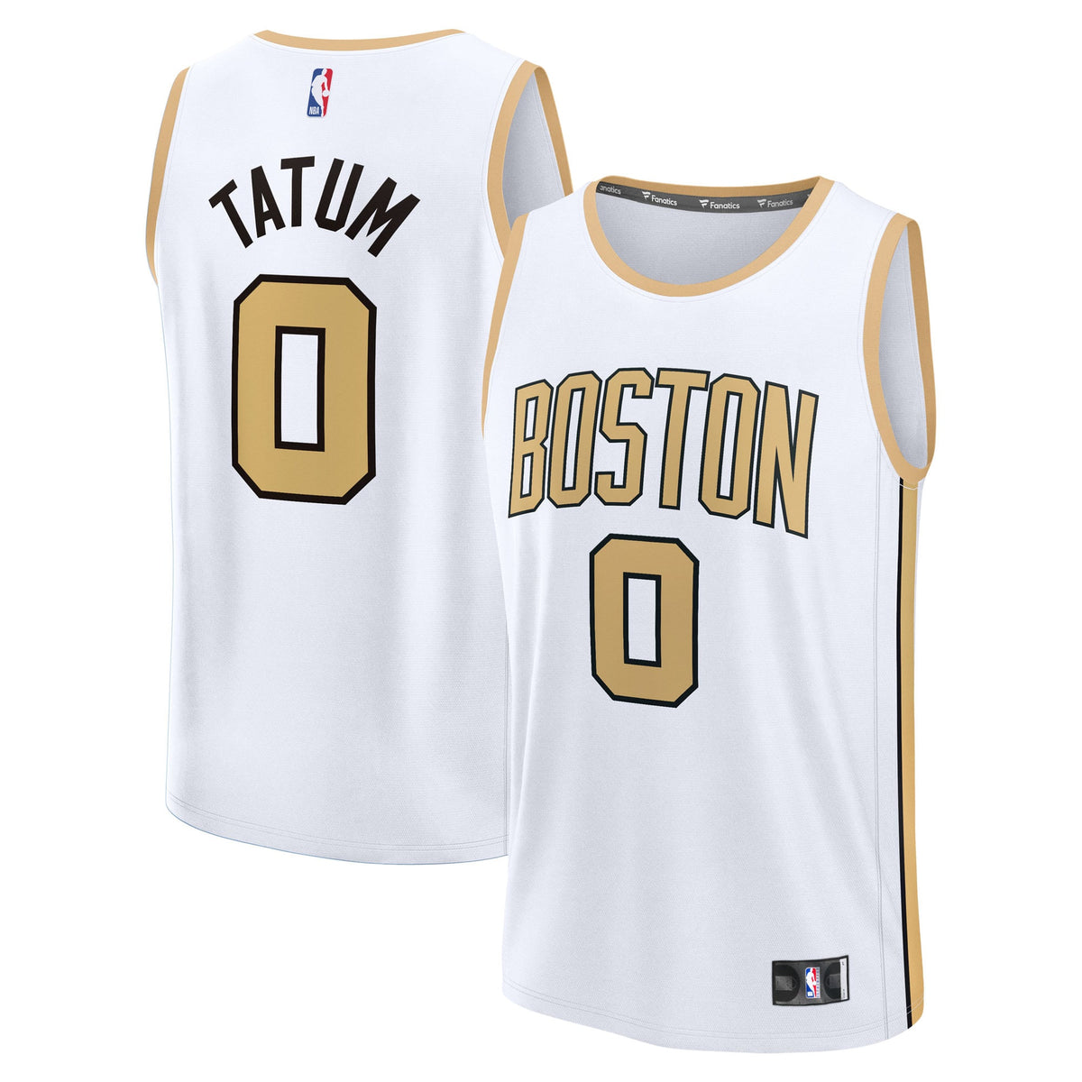 Youth Boston Celtics Jayson Tatum Fanatics White 2025/26 City Edition Fast Break Jersey