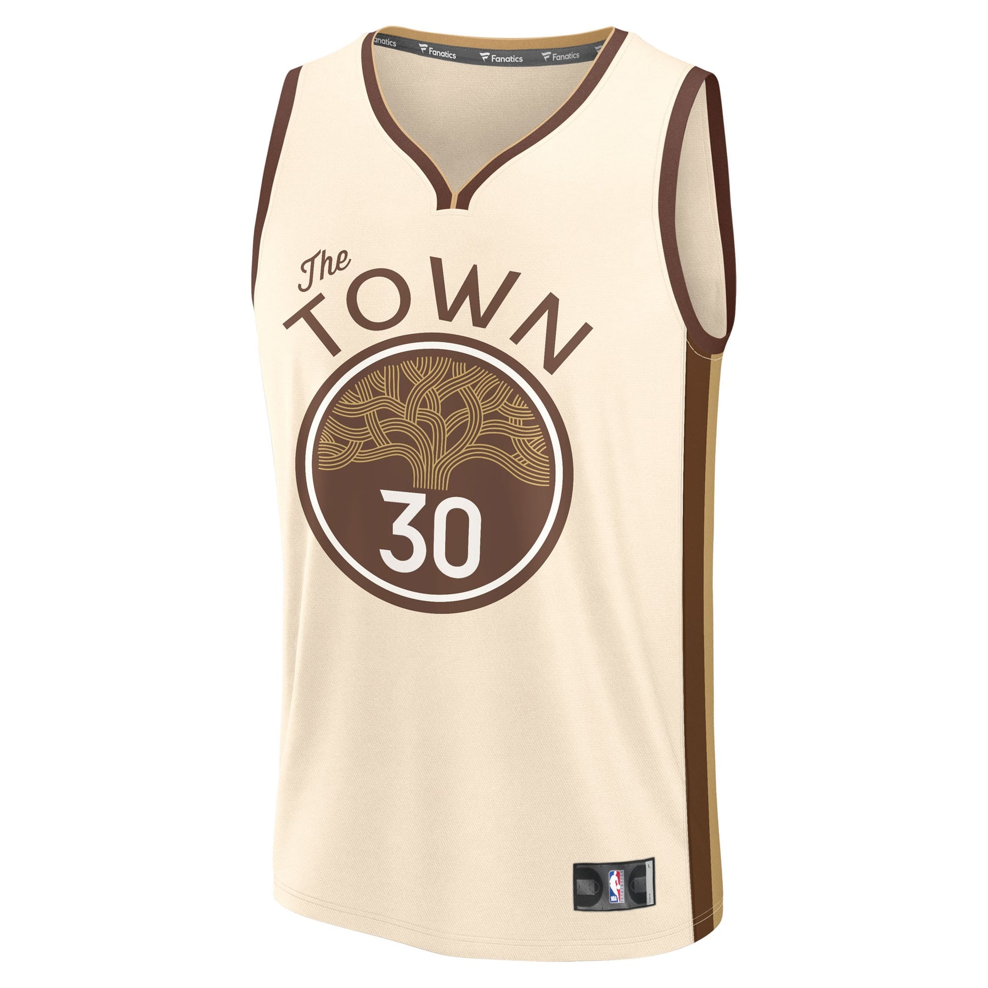Youth Golden State Warriors Stephen Curry Fanatics Tan 2025/26 City Edition Fast Break Jersey