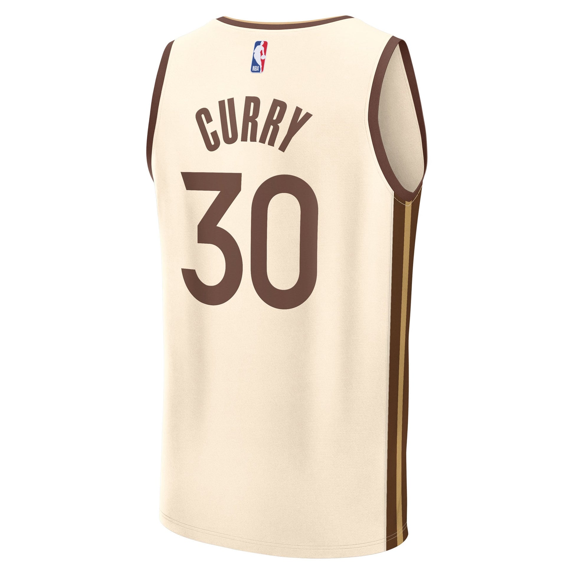 Youth Golden State Warriors Stephen Curry Fanatics Tan 2025/26 City Edition Fast Break Jersey