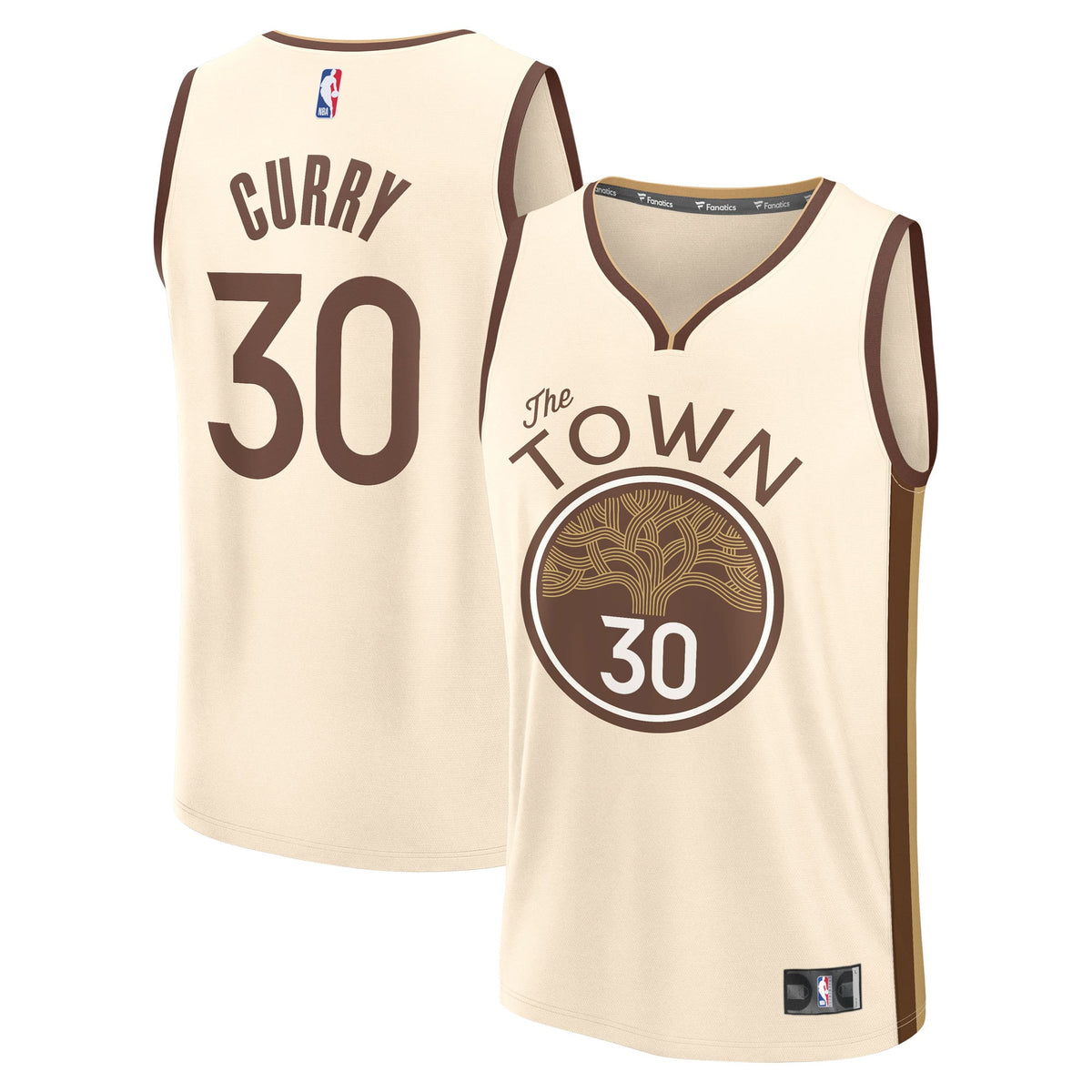 Youth Golden State Warriors Stephen Curry Fanatics Tan 2025/26 City Edition Fast Break Jersey