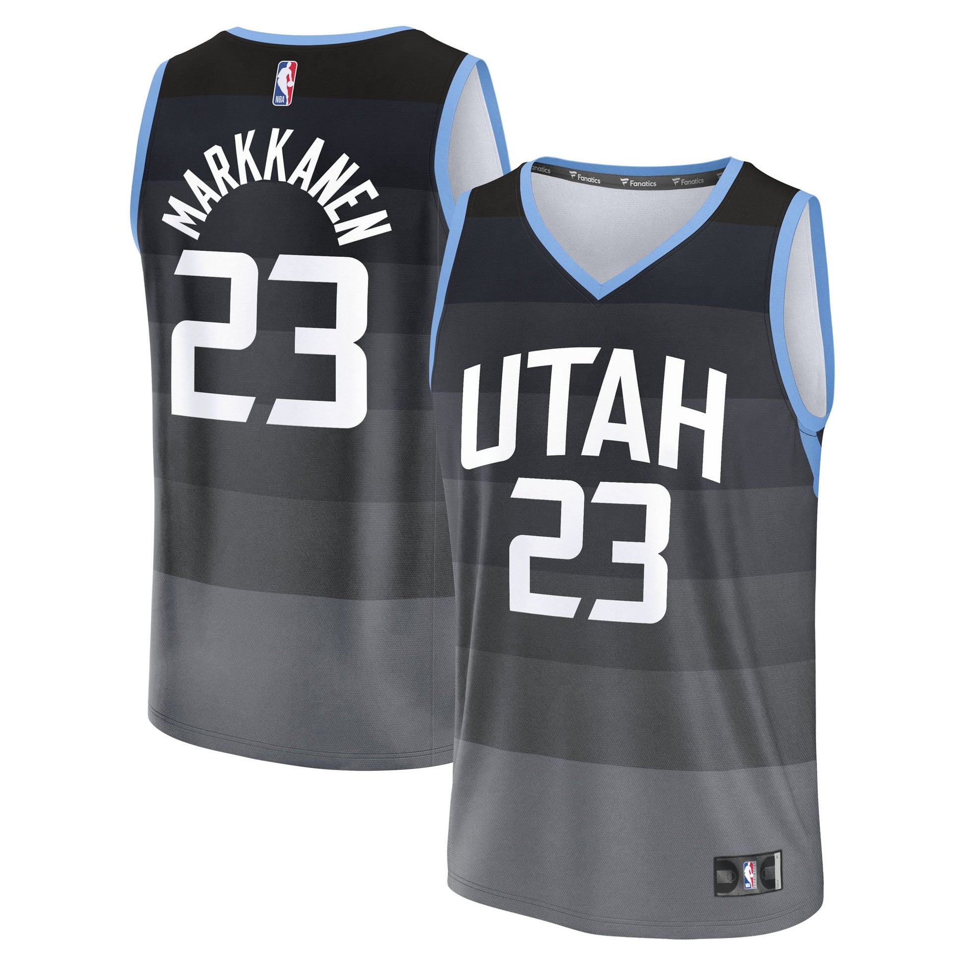 Men's Utah Jazz Lauri Markkanen Fanatics Black 2025/26 City Edition Fast Break Jersey