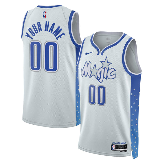 Unisex Orlando Magic Nike Silver 2025/26 City Edition Swingman Custom Jersey