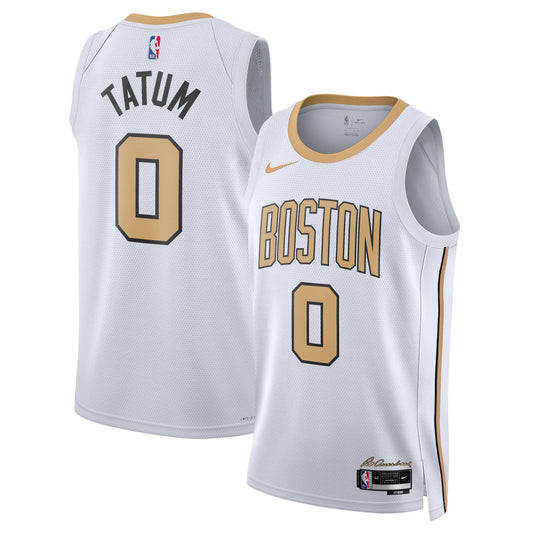 Unisex Boston Celtics Jayson Tatum Nike White 2025/26 Swingman Jersey - City Edition