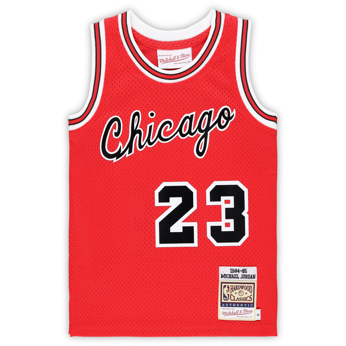 Preschool Chicago Bulls Michael Jordan Mitchell & Ness Red Hardwood Classics 1984/85 Authentic Swingman Jersey