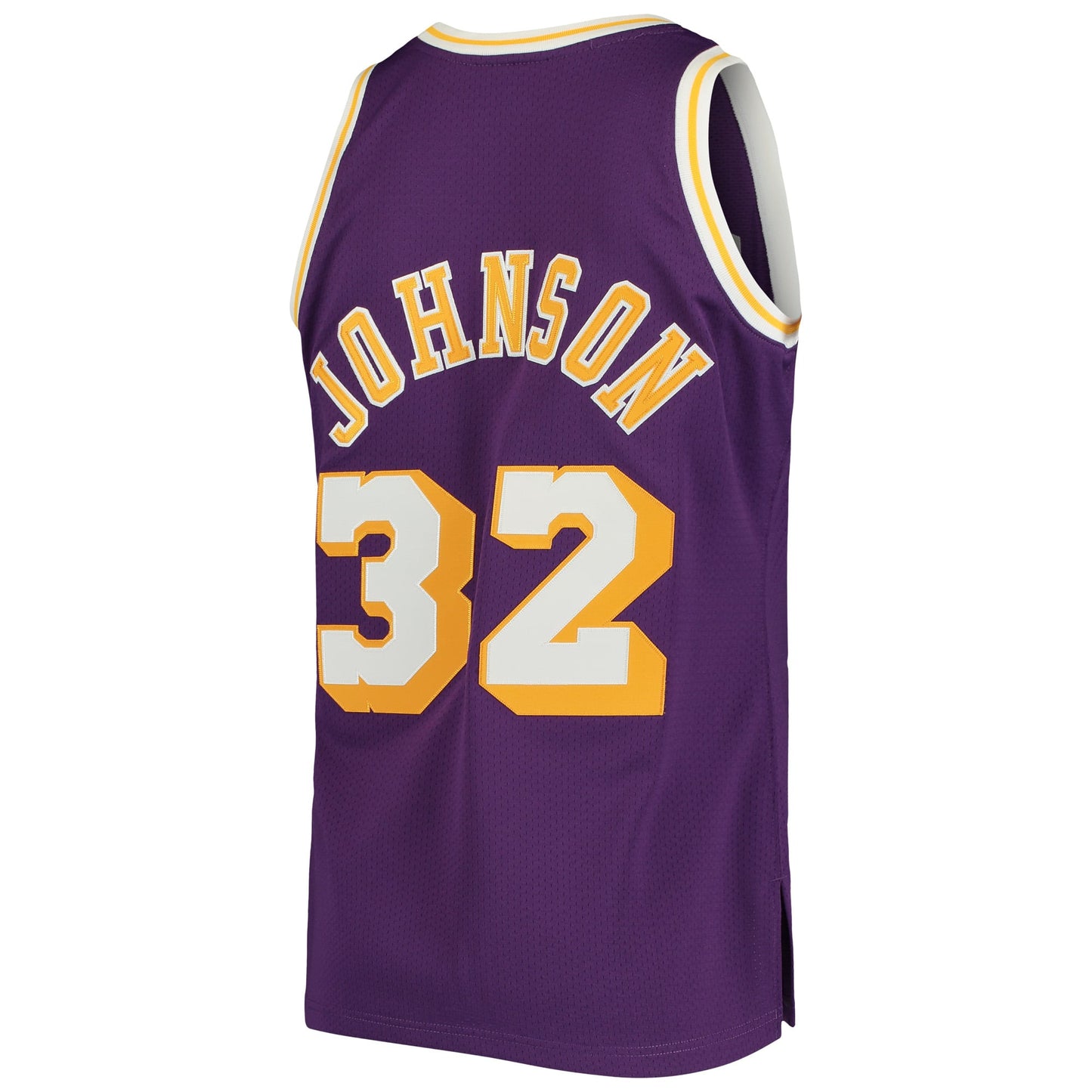 Men's Los Angeles Lakers Magic Johnson Mitchell & Ness Purple 1984/85 Hardwood Classics Authentic Jersey