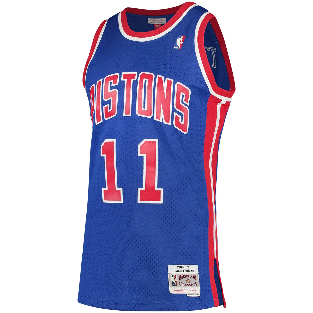 Men's Detroit Pistons Isiah Thomas Mitchell & Ness Blue 1988/89 Hardwood Classics Swingman Jersey
