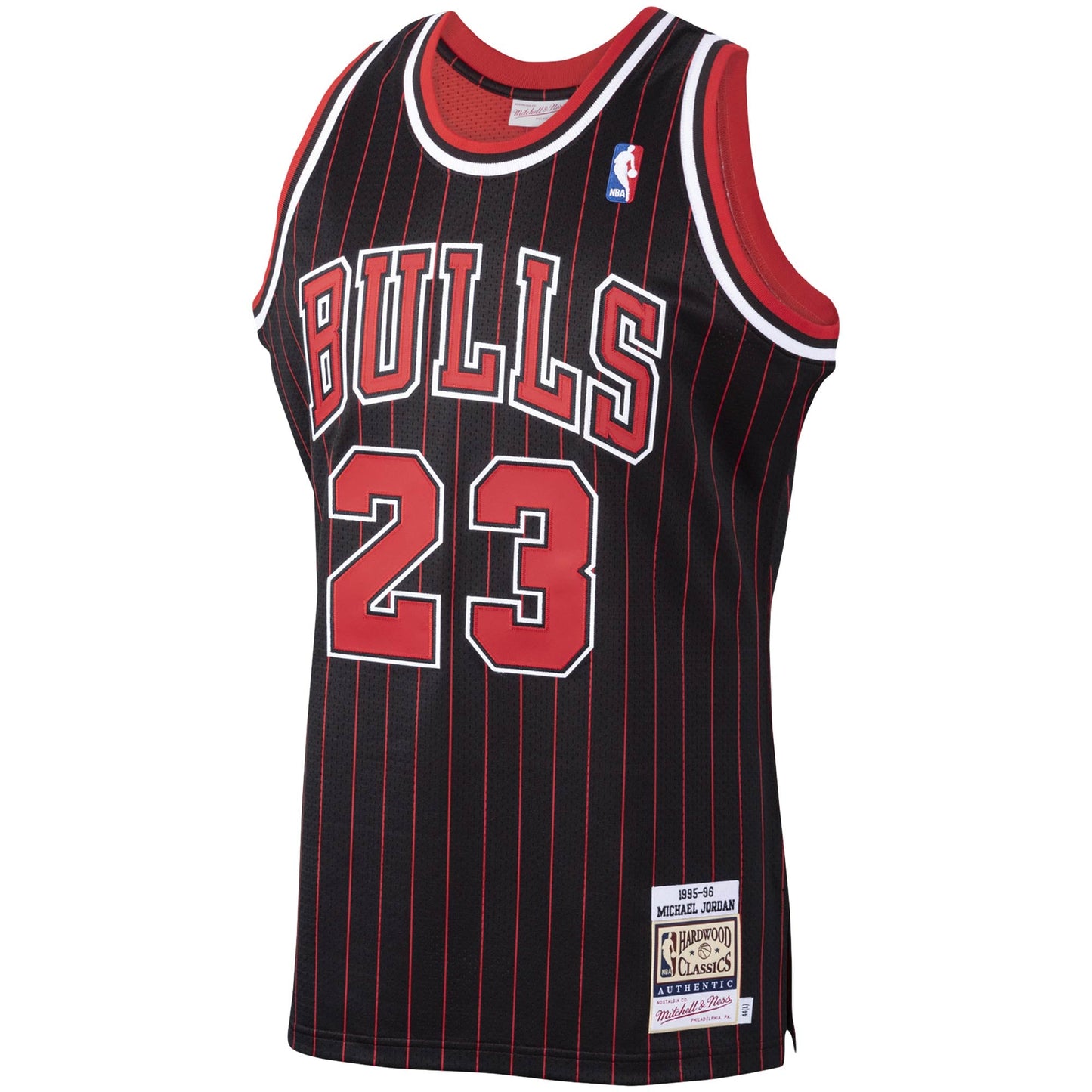 Men's Chicago Bulls Michael Jordan Mitchell & Ness Black 1995/96 Hardwood Classics Authentic Jersey