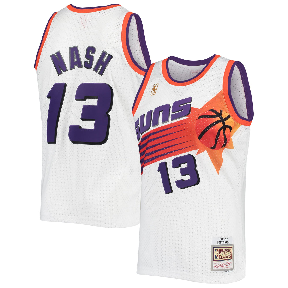 Men's Phoenix Suns Steve Nash Mitchell & Ness White 1996/97 Hardwood Classics Swingman Jersey