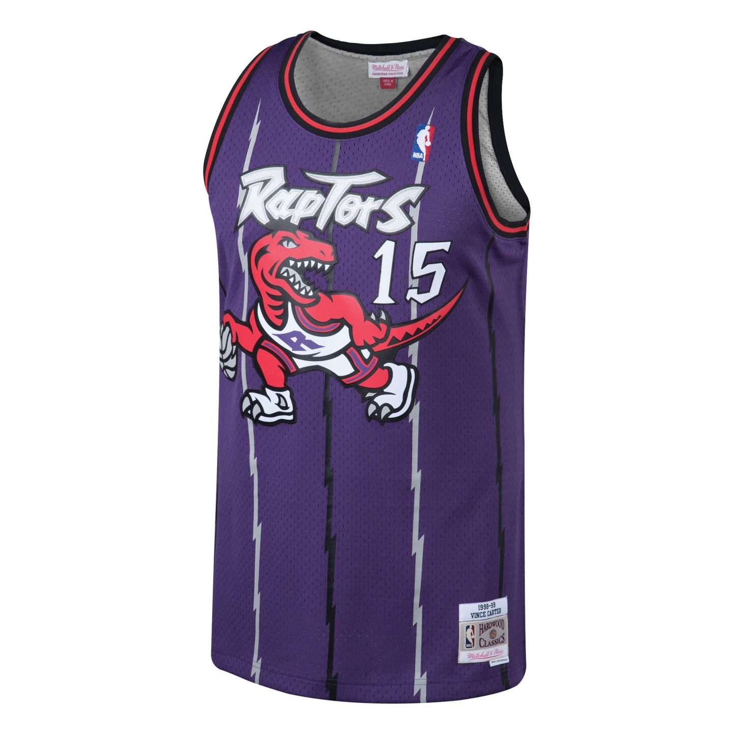 Men's Toronto Raptors Vince Carter Mitchell & Ness Purple 1998/99 Hardwood Classics Swingman Jersey