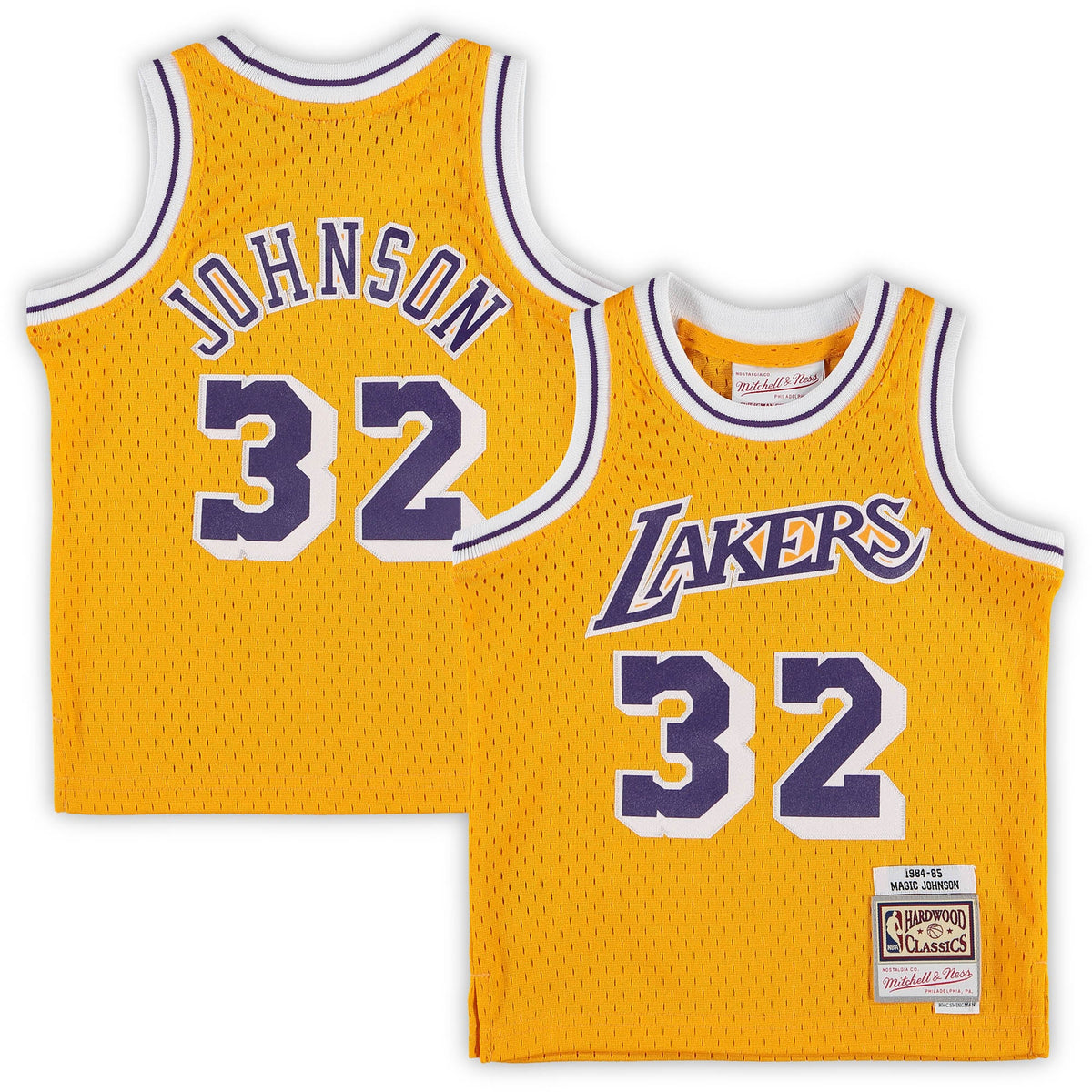 Infant Los Angeles Lakers Magic Johnson Mitchell & Ness Gold Retired Player Jersey