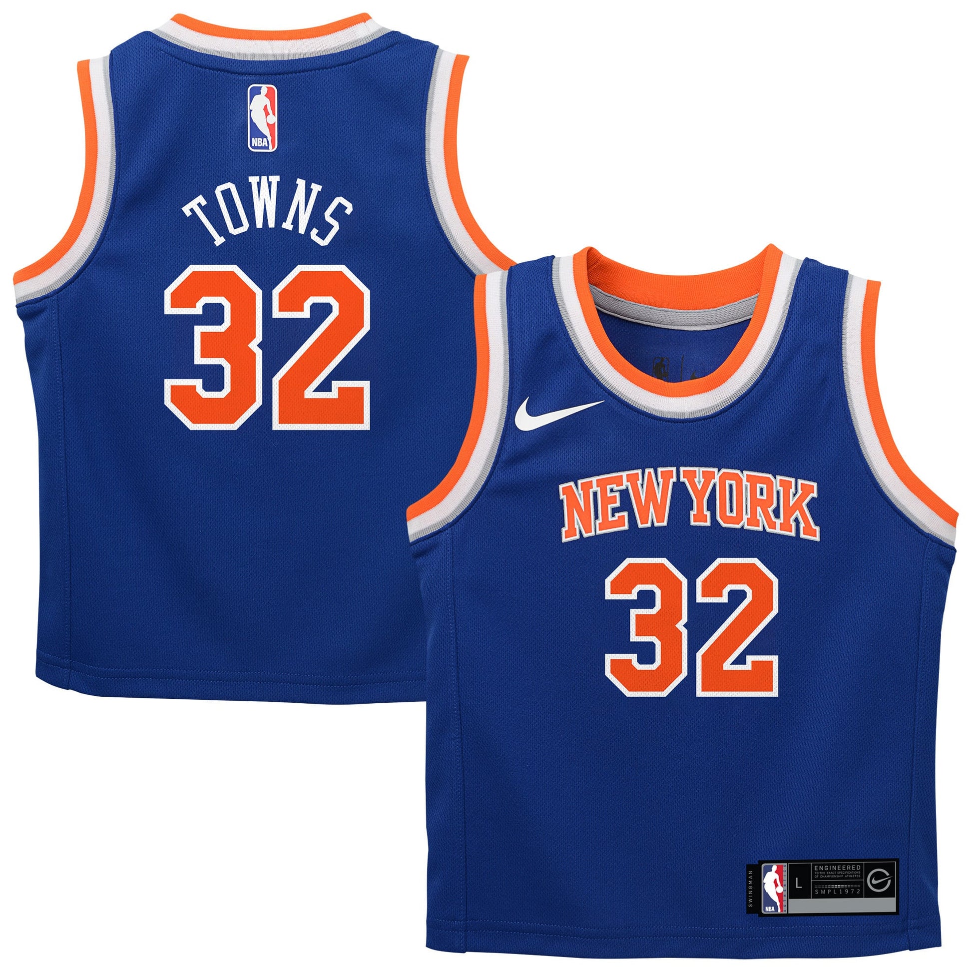 Infant New York Knicks Karl-Anthony Towns Nike Blue Replica Swingman Jersey - Icon Edition