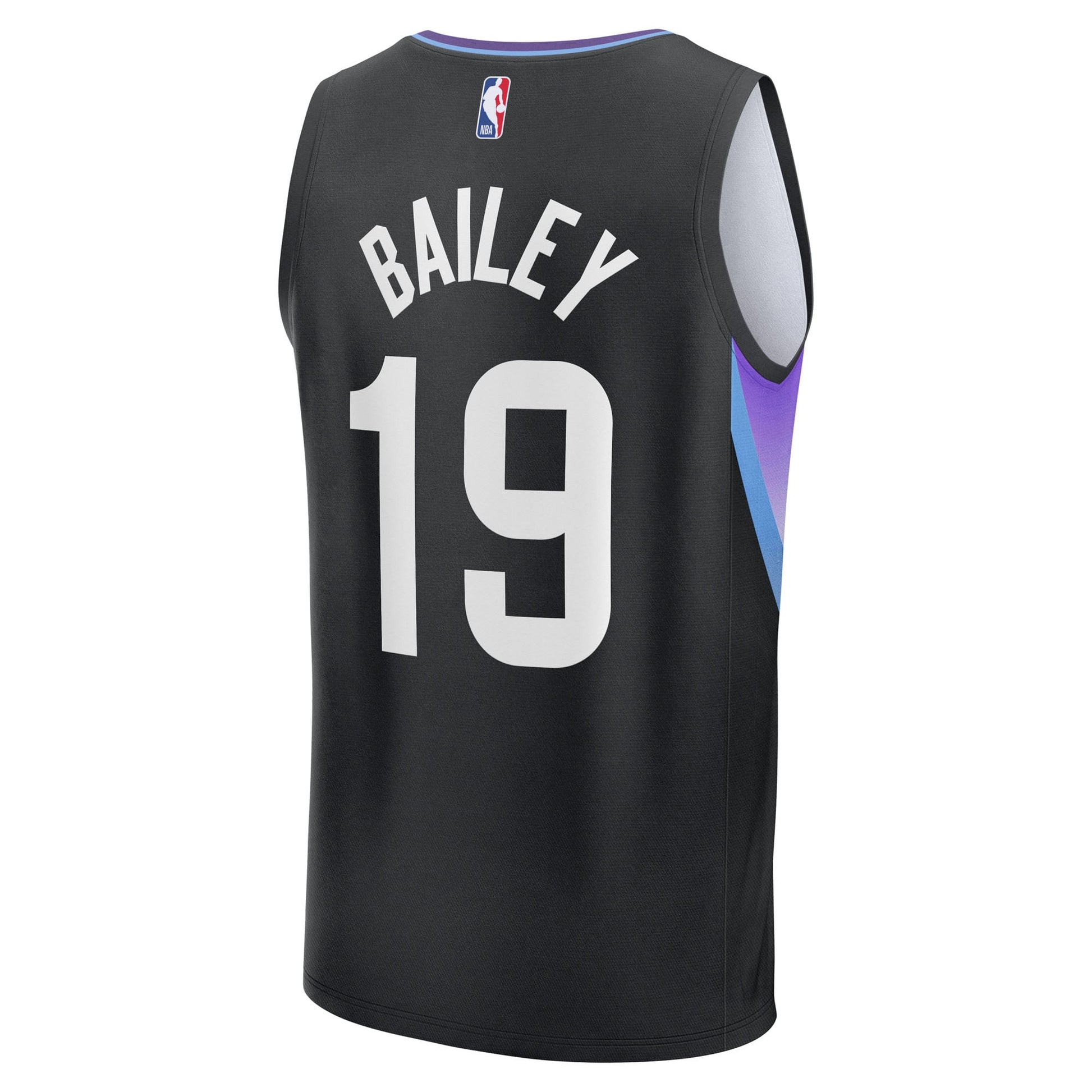 Men's Utah Jazz Ace Bailey Fanatics Black 2025 NBA Draft First Round Pick Fast Break Replica Jersey - Statement Edition