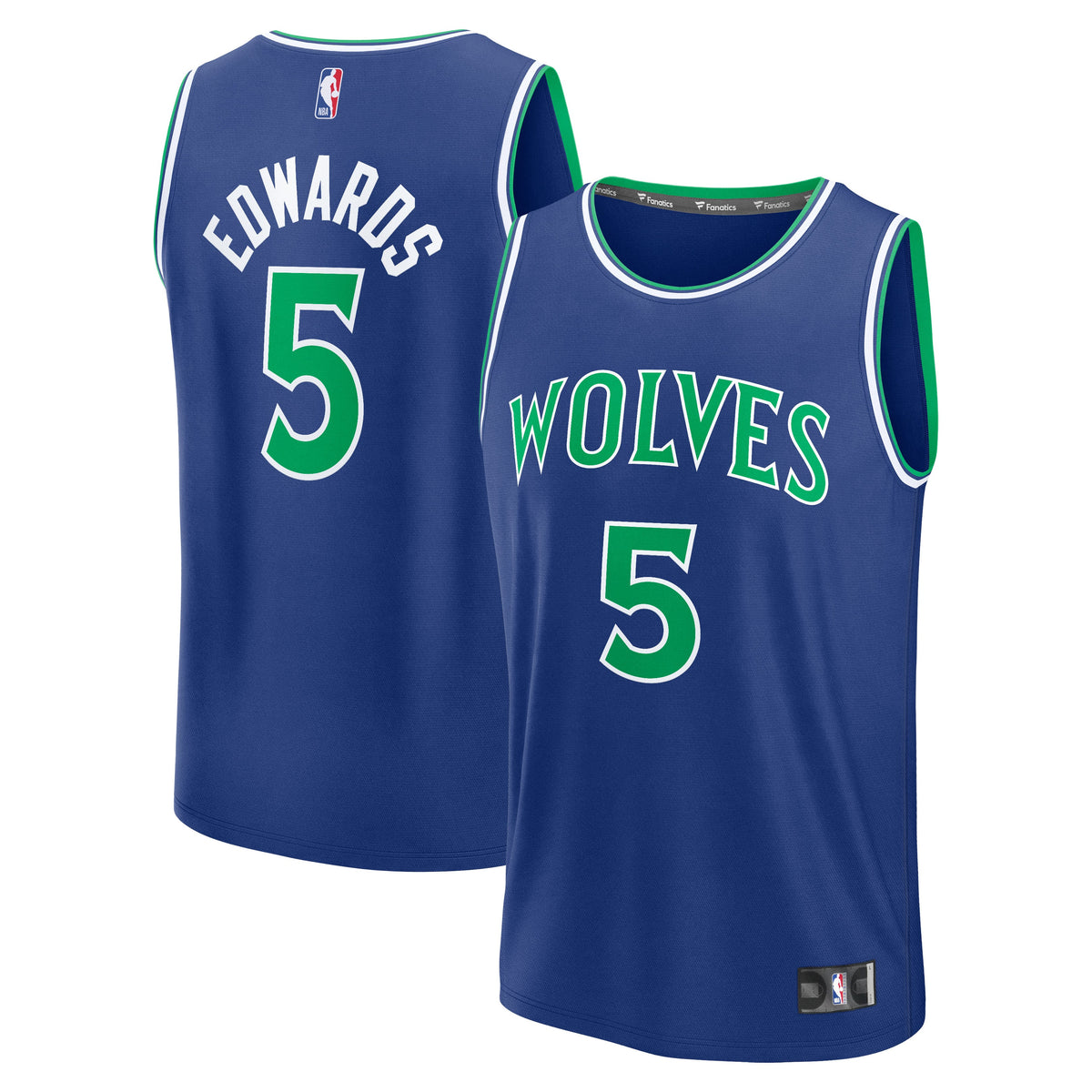Men's Minnesota Timberwolves Anthony Edwards Fanatics Blue Fast Break Jersey - Icon Edition