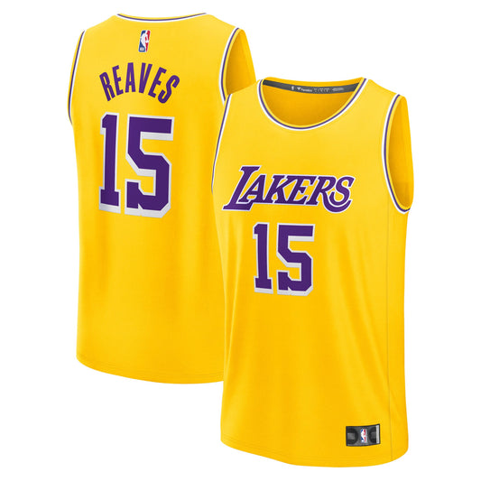 Men's Los Angeles Lakers Austin Reaves Fanatics Gold Fast Break Replica Jersey - Icon Edition